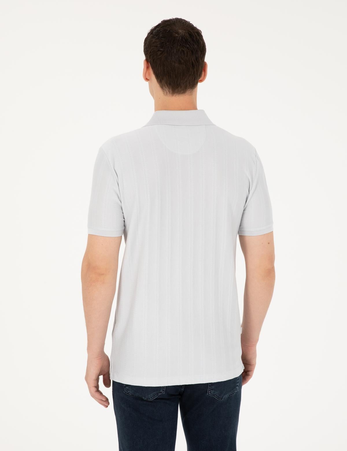 Açık Gri Slim Fit Tişört - 50284327054