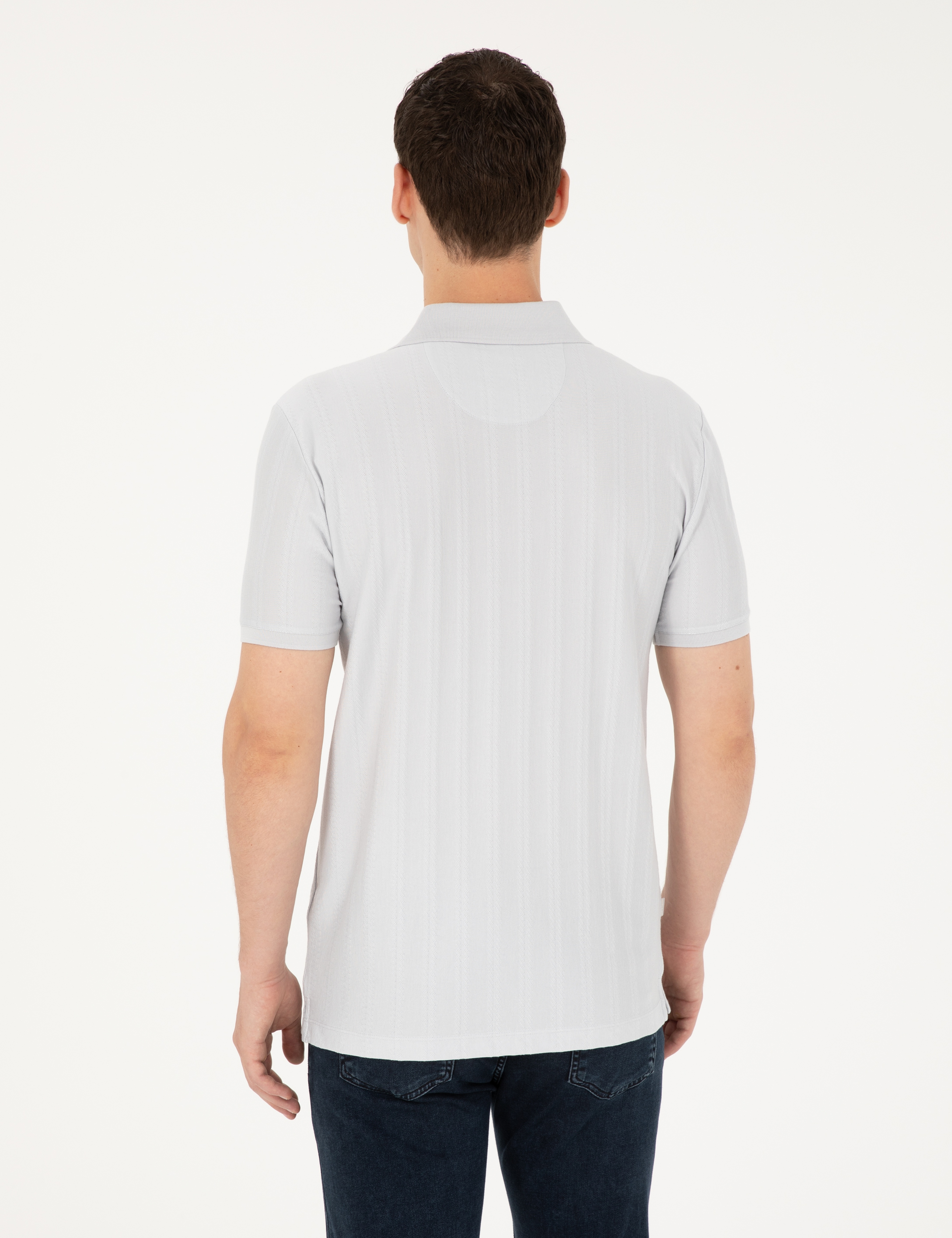 Açık Gri Slim Fit Tişört