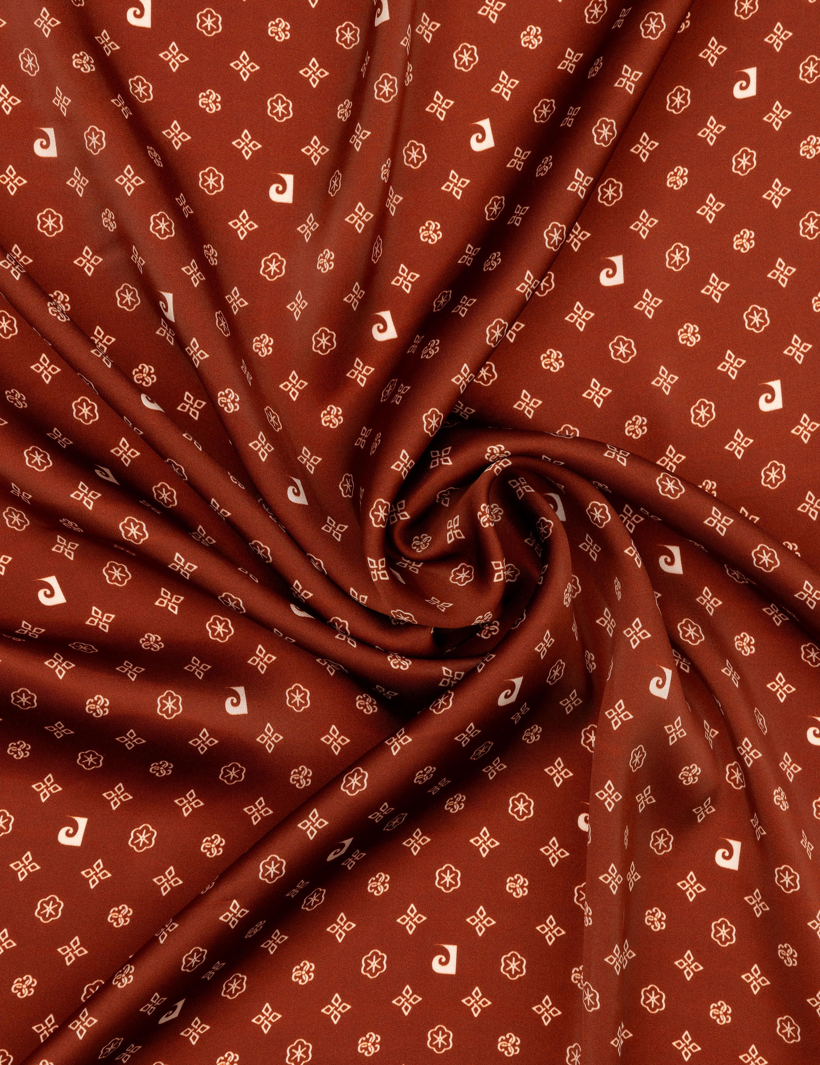 Kiremit Krep Saten Eşarp