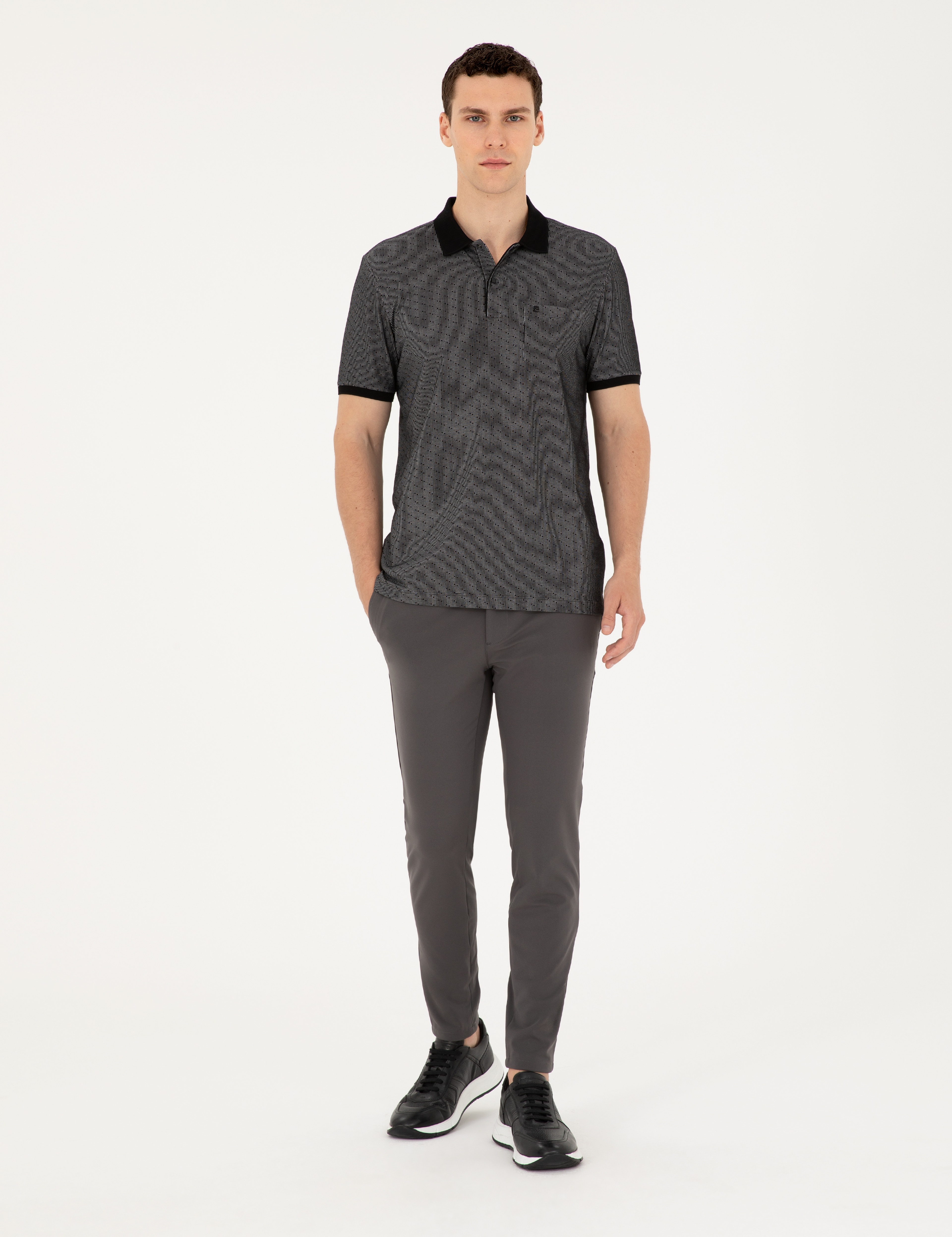 Siyah Regular Fit Tişört - Image 4