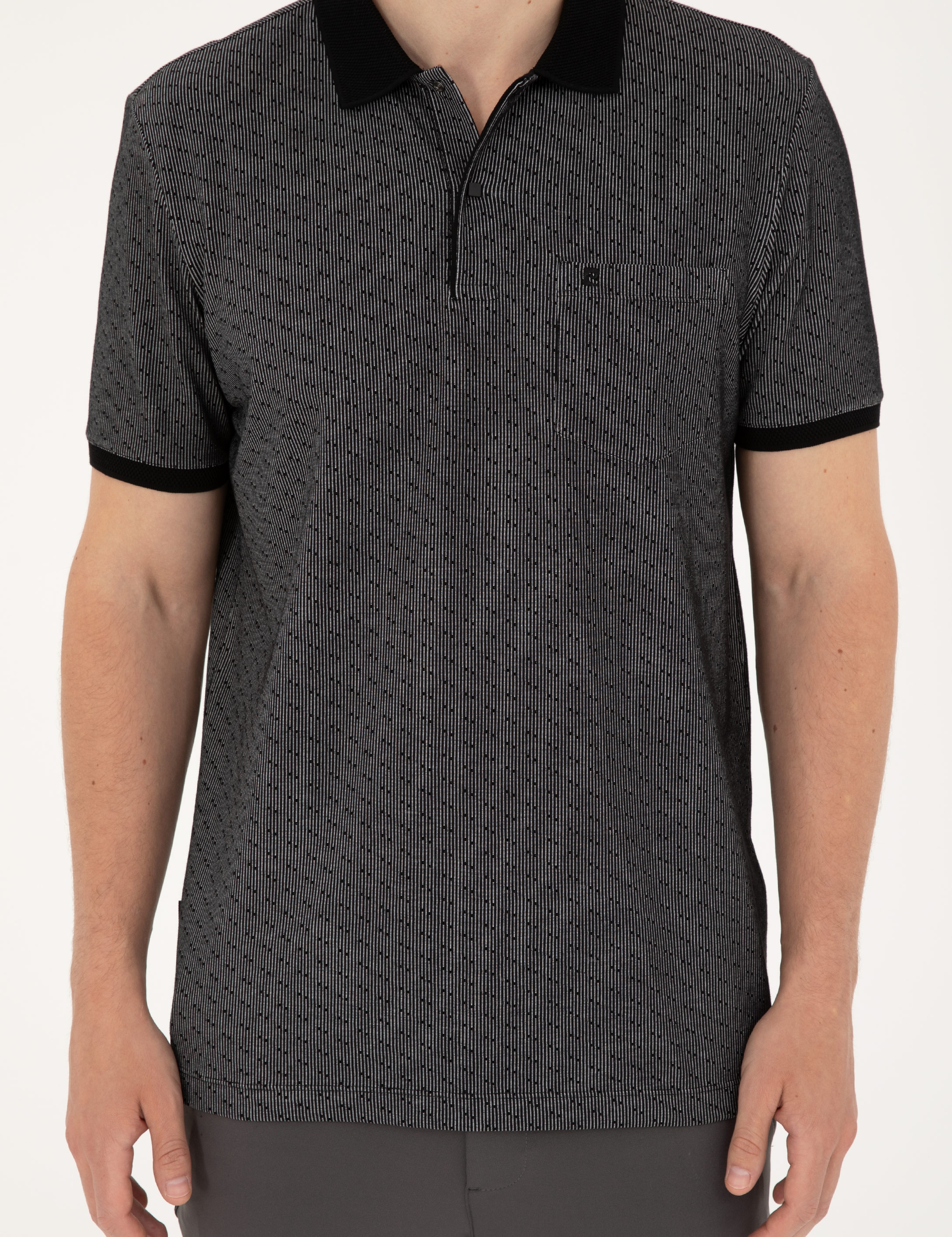 Siyah Regular Fit Tişört - Image 6