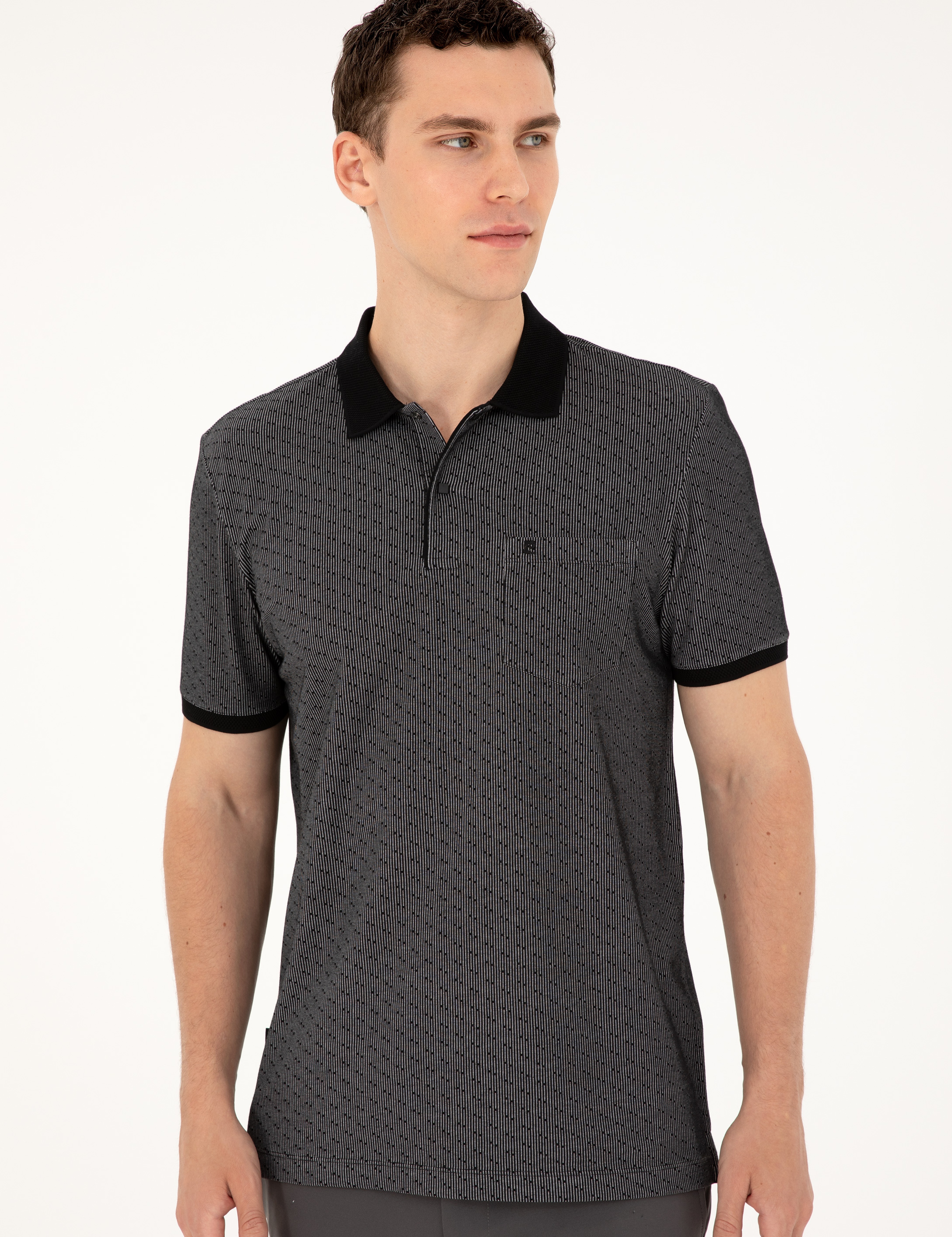 Siyah Regular Fit Tişört - Image 3