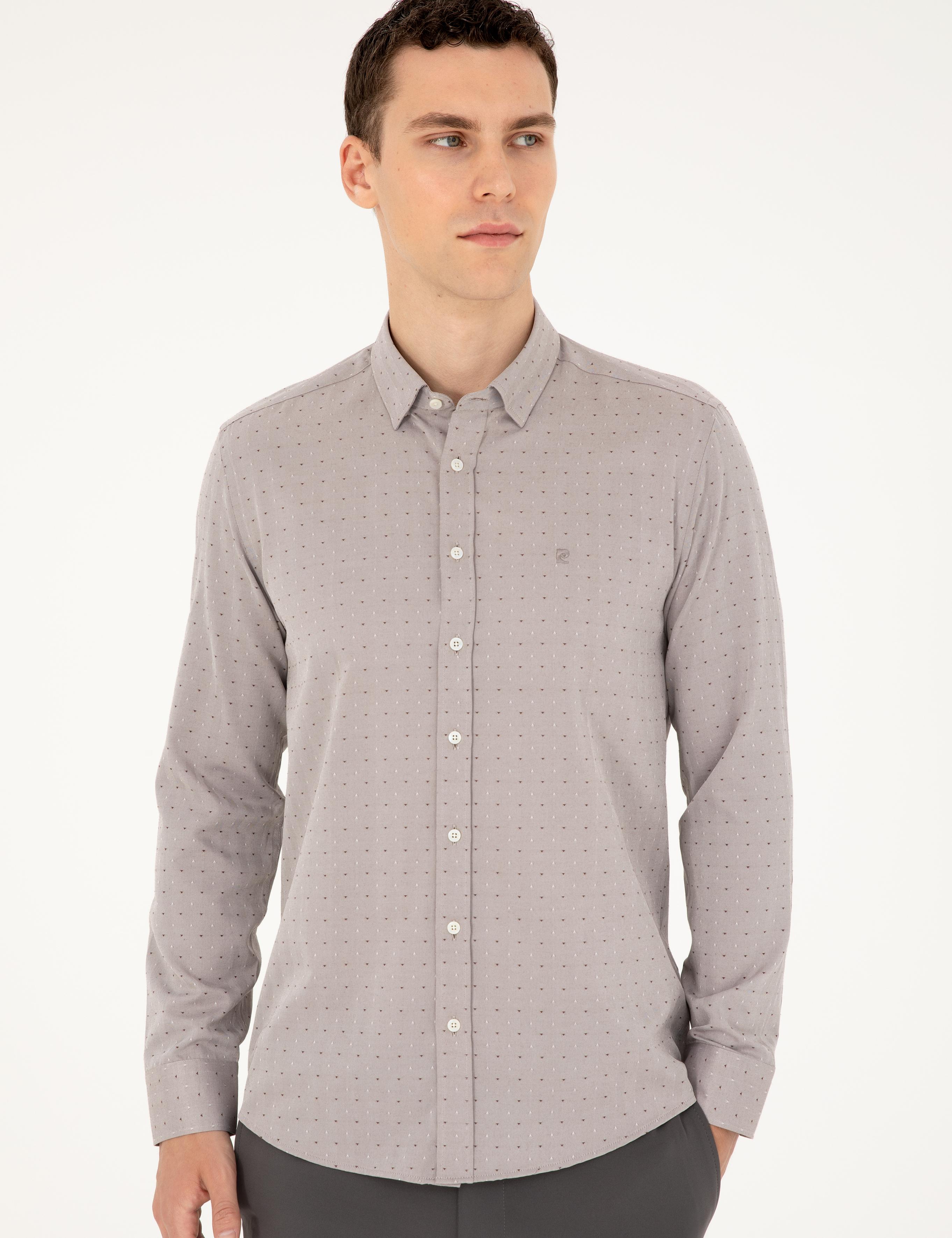 Kahverengi Slim Fit Gömlek