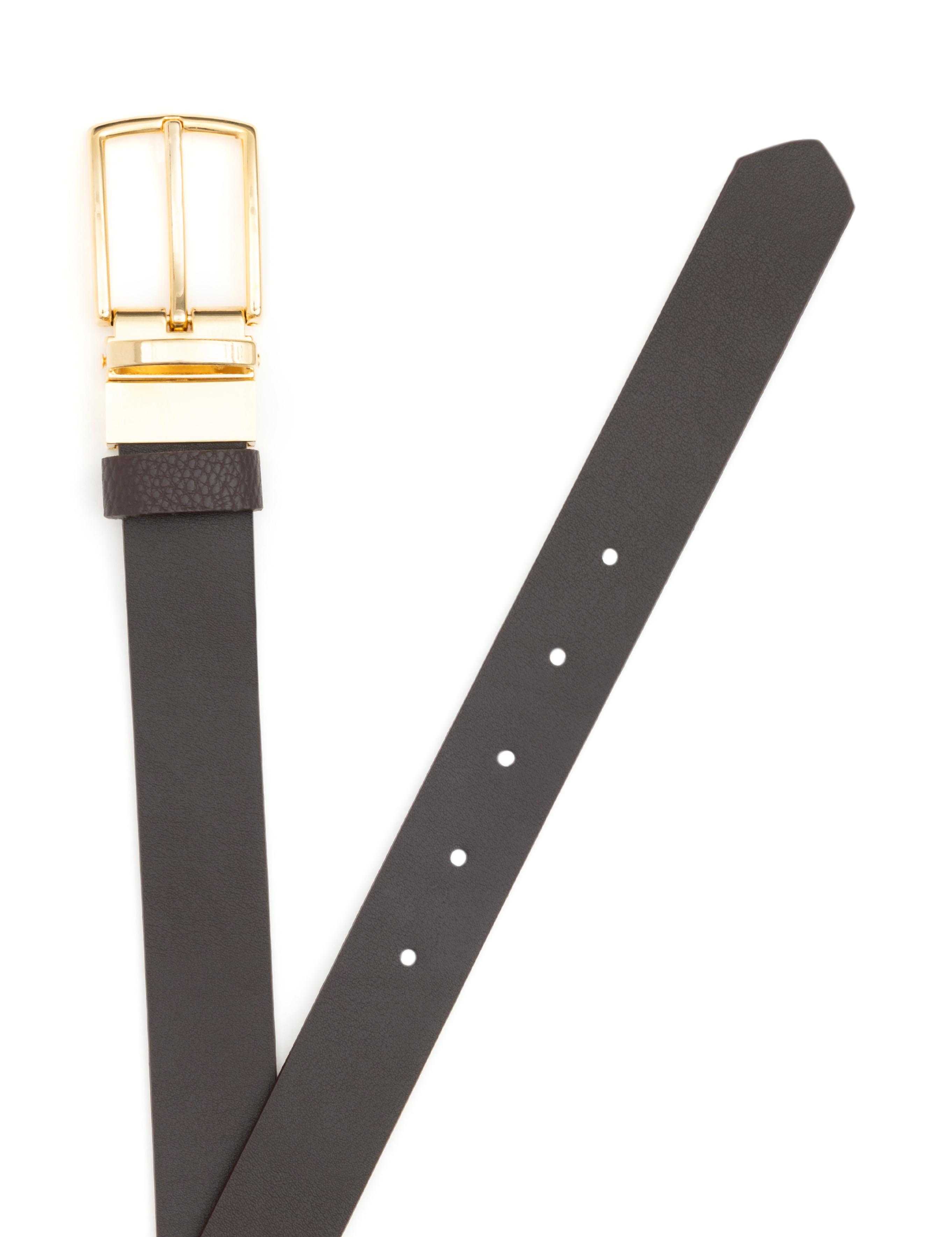 Kahverengi Çift Taraflı Kemer