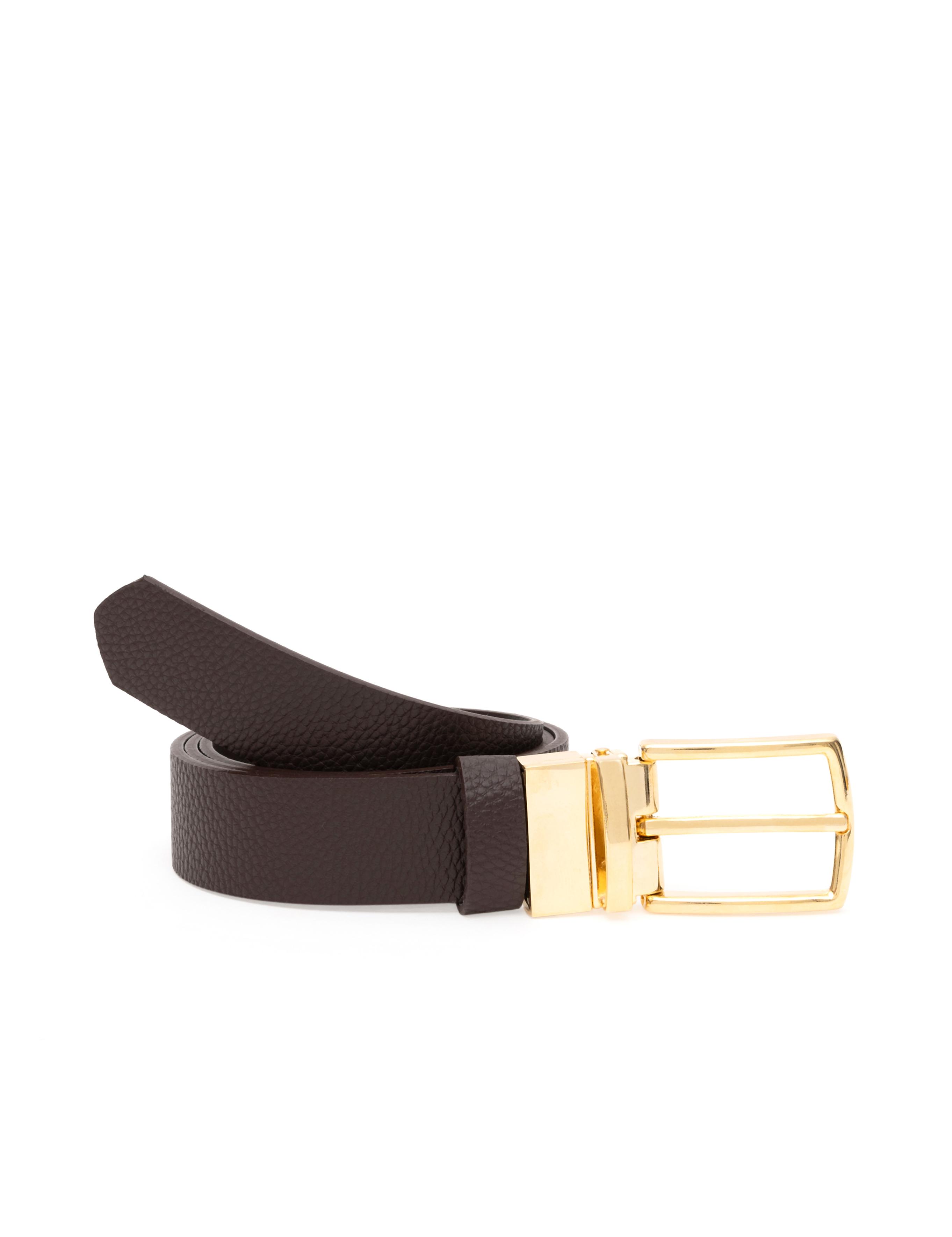 Kahverengi Çift Taraflı Kemer