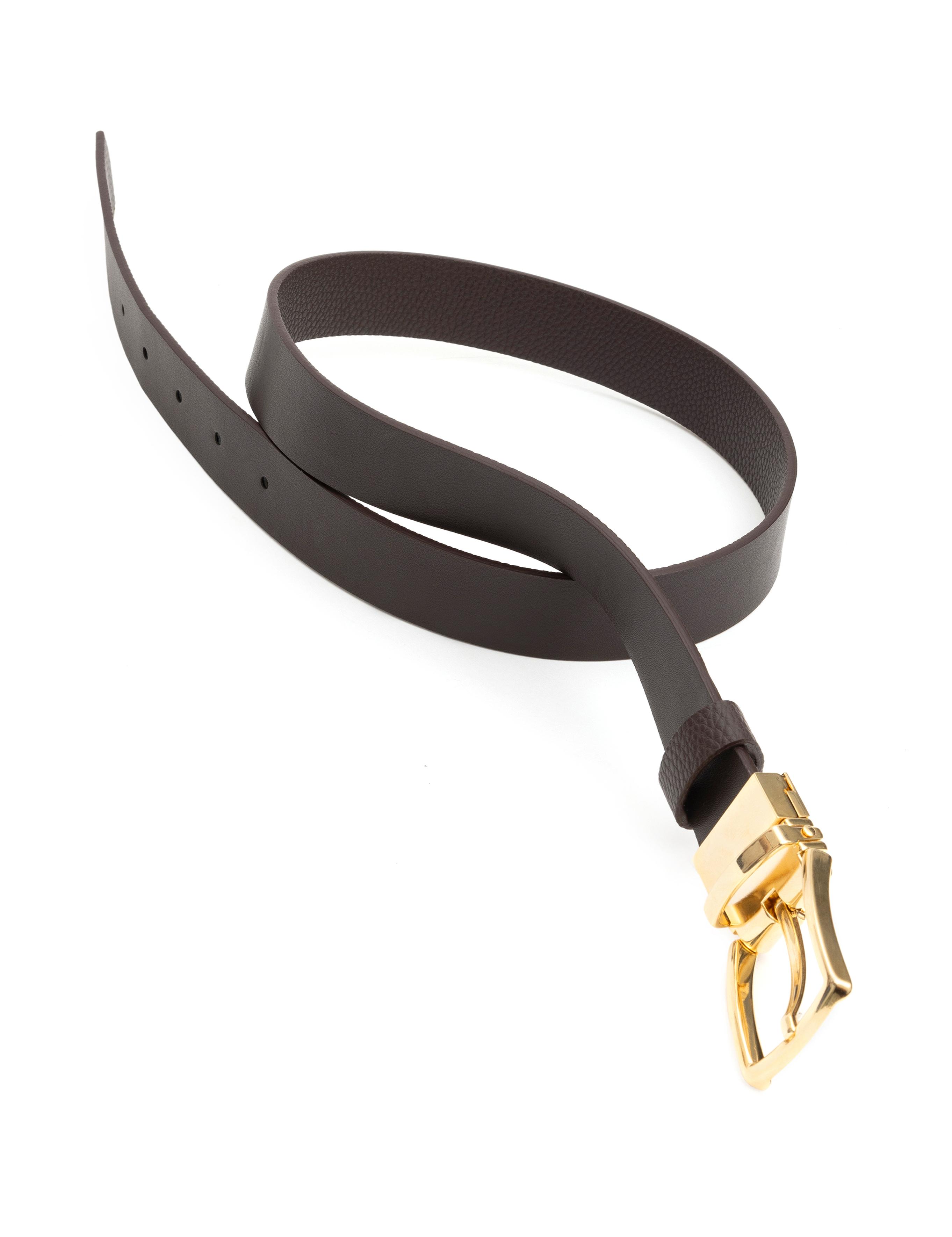 Kahverengi Çift Taraflı Kemer