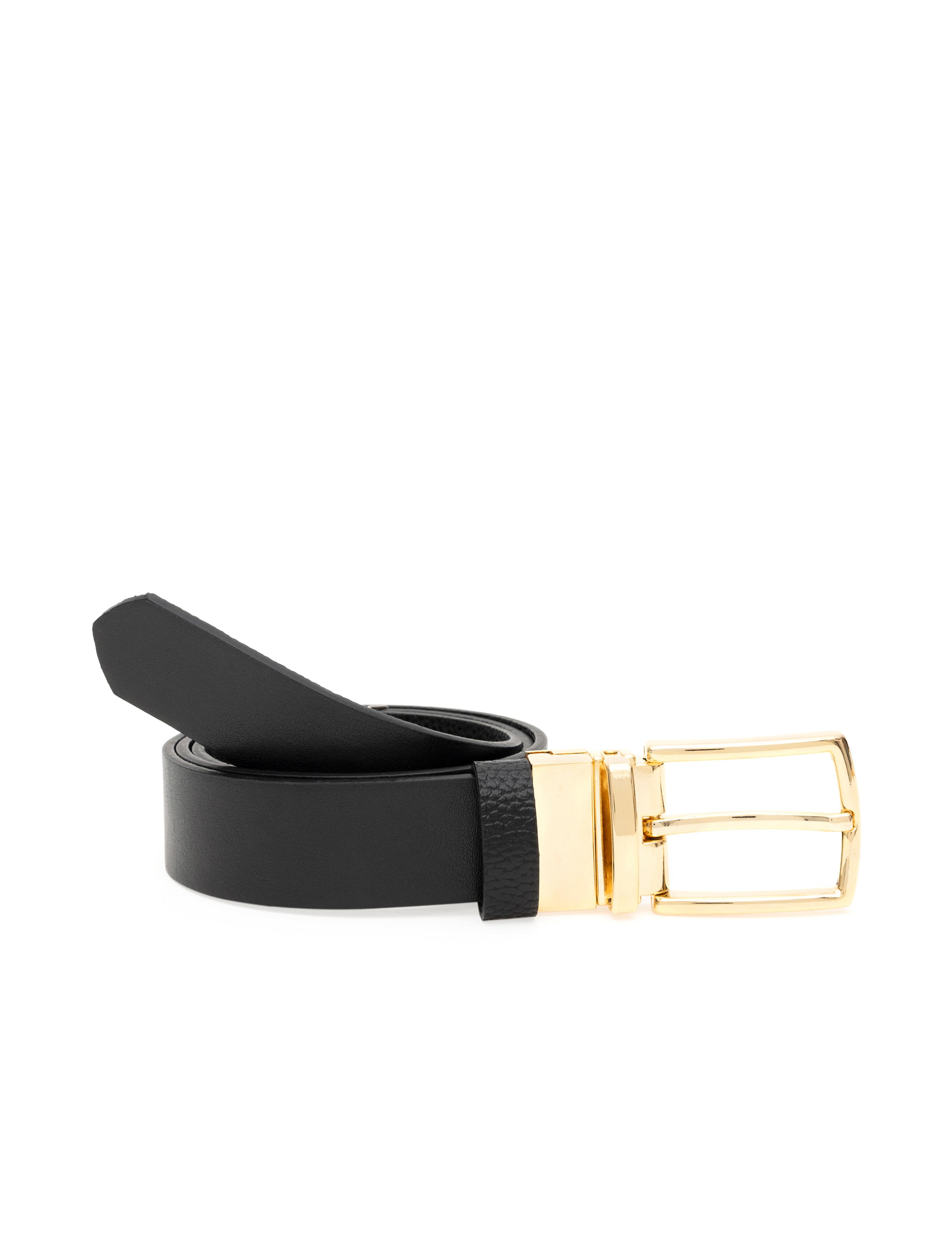 Siyah Çift Taraflı Kemer