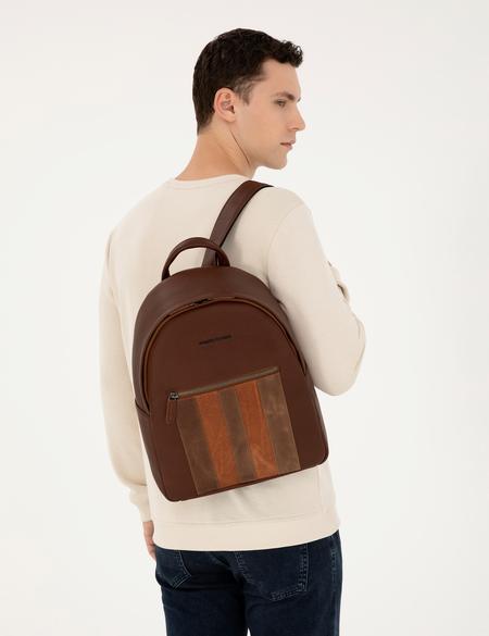 Erkek Taba %100 Deri Sırt Çantası - 50288741001