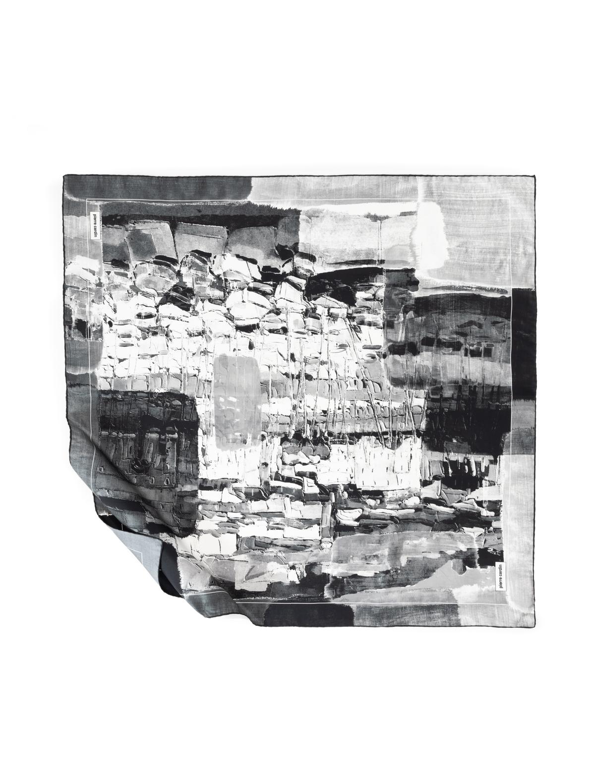 Siyah İpek Tivil Eşarp