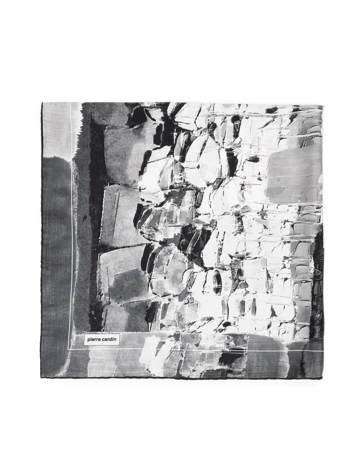 Siyah İpek Tivil Eşarp - 50302689002