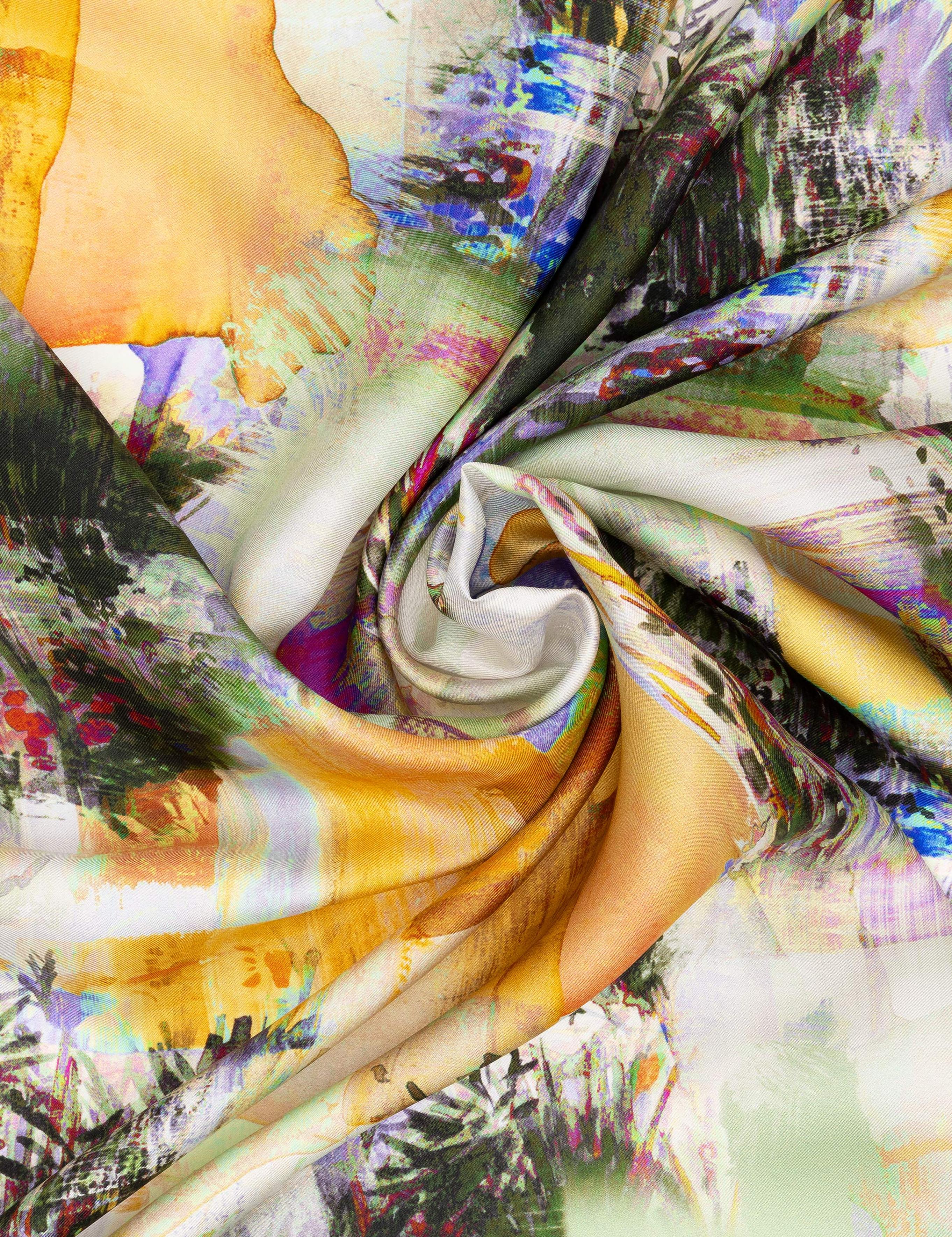 Yeşil İpek Tivil Eşarp