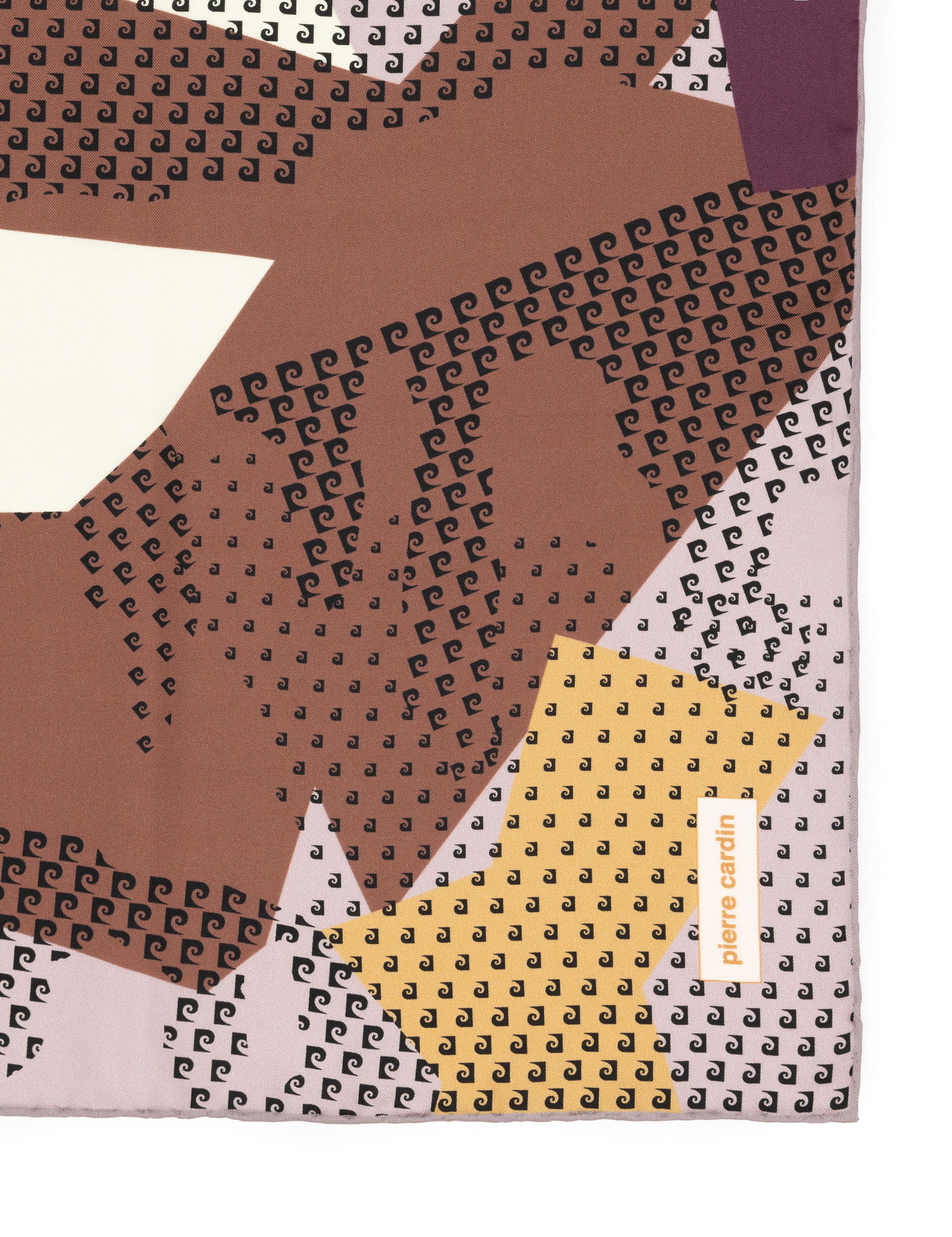 Kahverengi İpek Tivil Eşarp