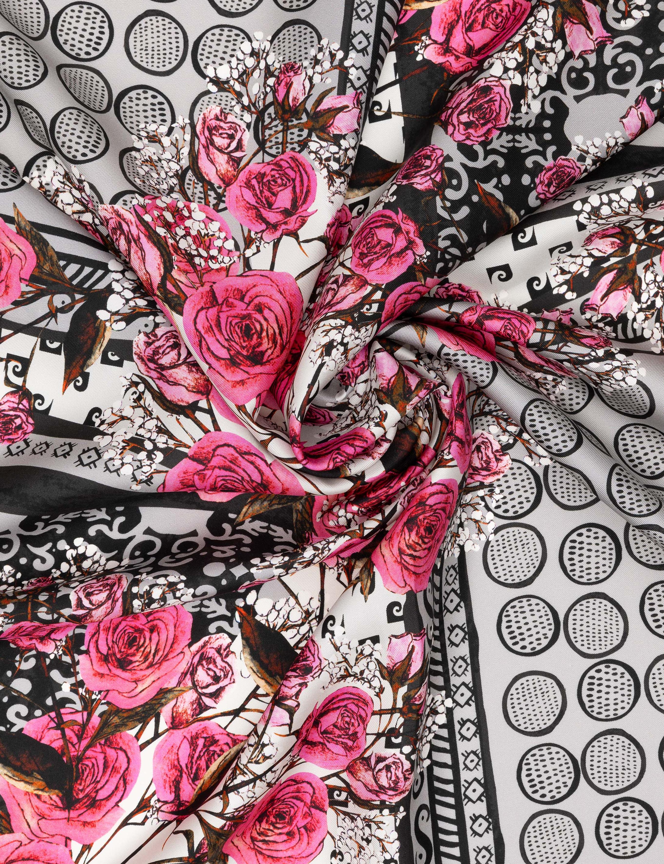 Gri İpek Tivil Eşarp