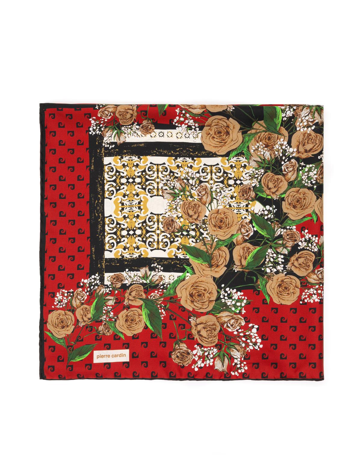 Kırmızı İpek Tivil Eşarp - 50302697003