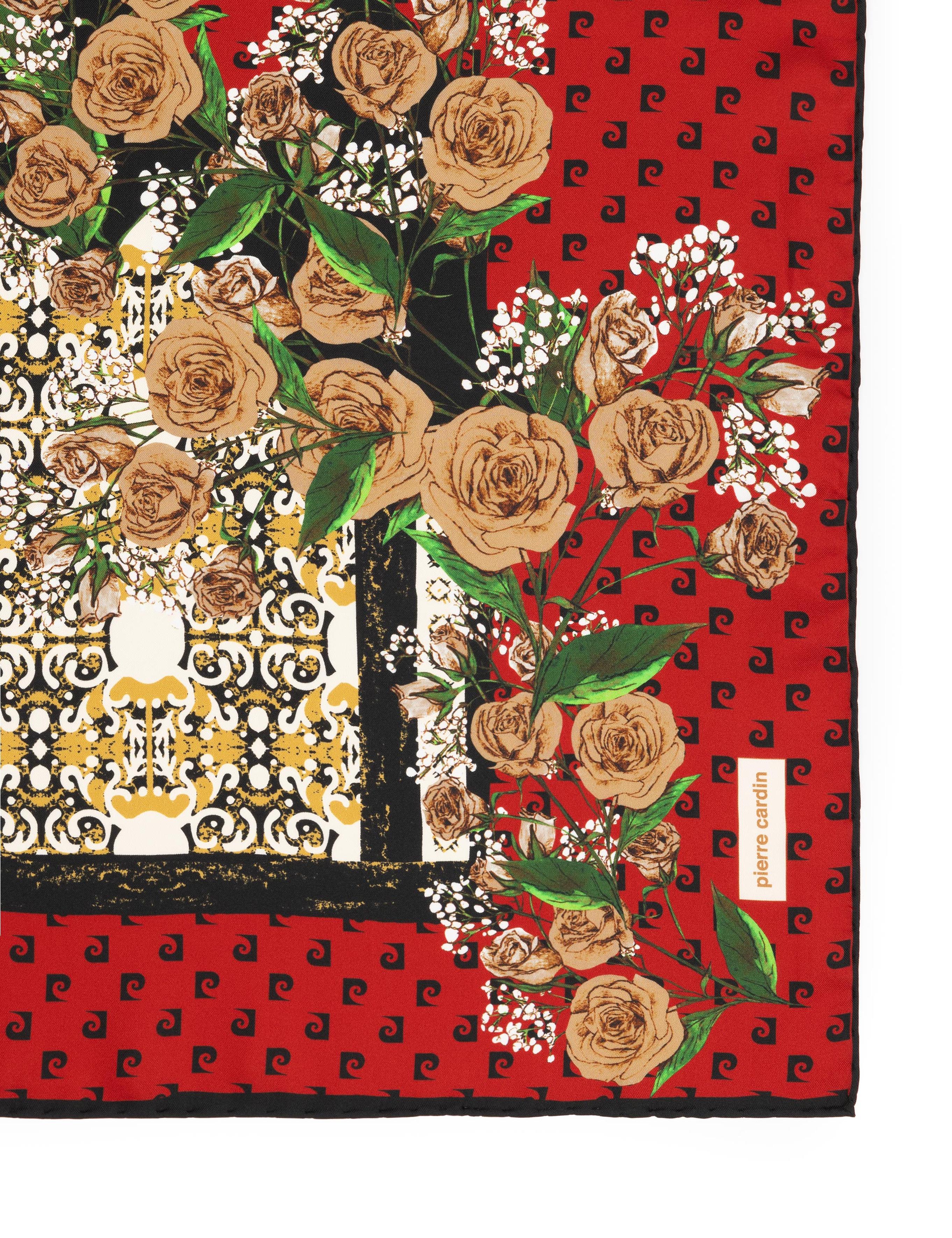 Kırmızı İpek Tivil Eşarp