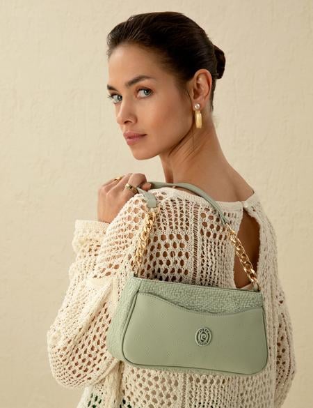 Su Yeşili Omuz Çanta - 50297630002