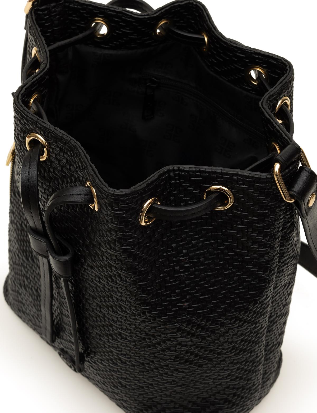 Siyah Büzgülü Çanta - 50297634001