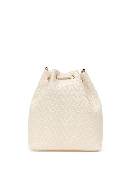 Ekru Büzgülü Çanta - 50297634005