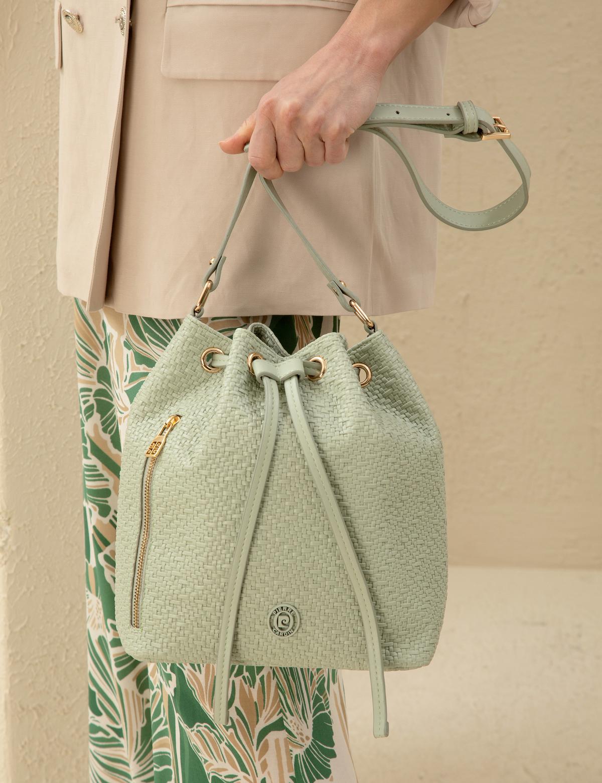 Su Yeşili Büzgülü Çanta - 50297634002