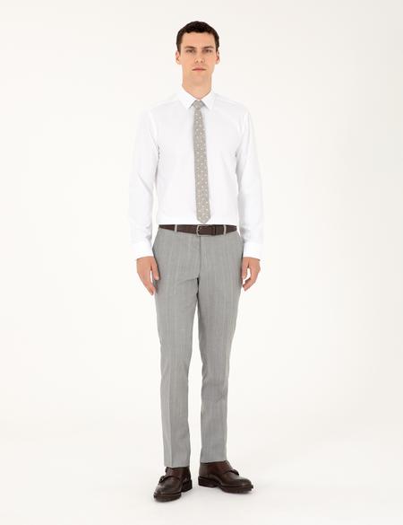 Beyaz Regular Fit Uzun Kollu Basic Gömlek - 50289411011