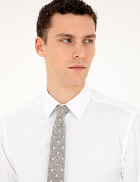 Beyaz Regular Fit Uzun Kollu Basic Gömlek - 50289411011