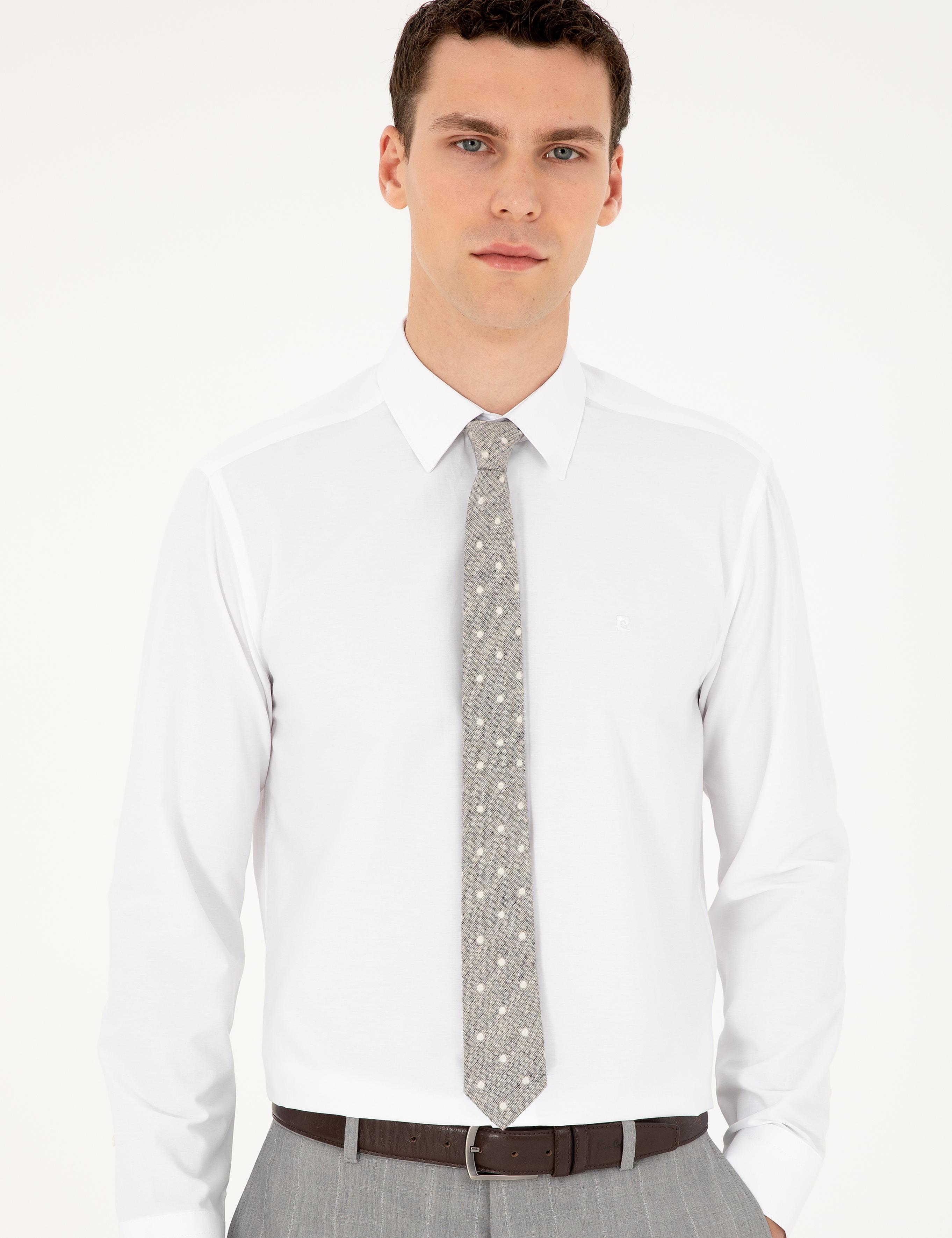 Beyaz Regular Fit Uzun Kollu Basic Gömlek