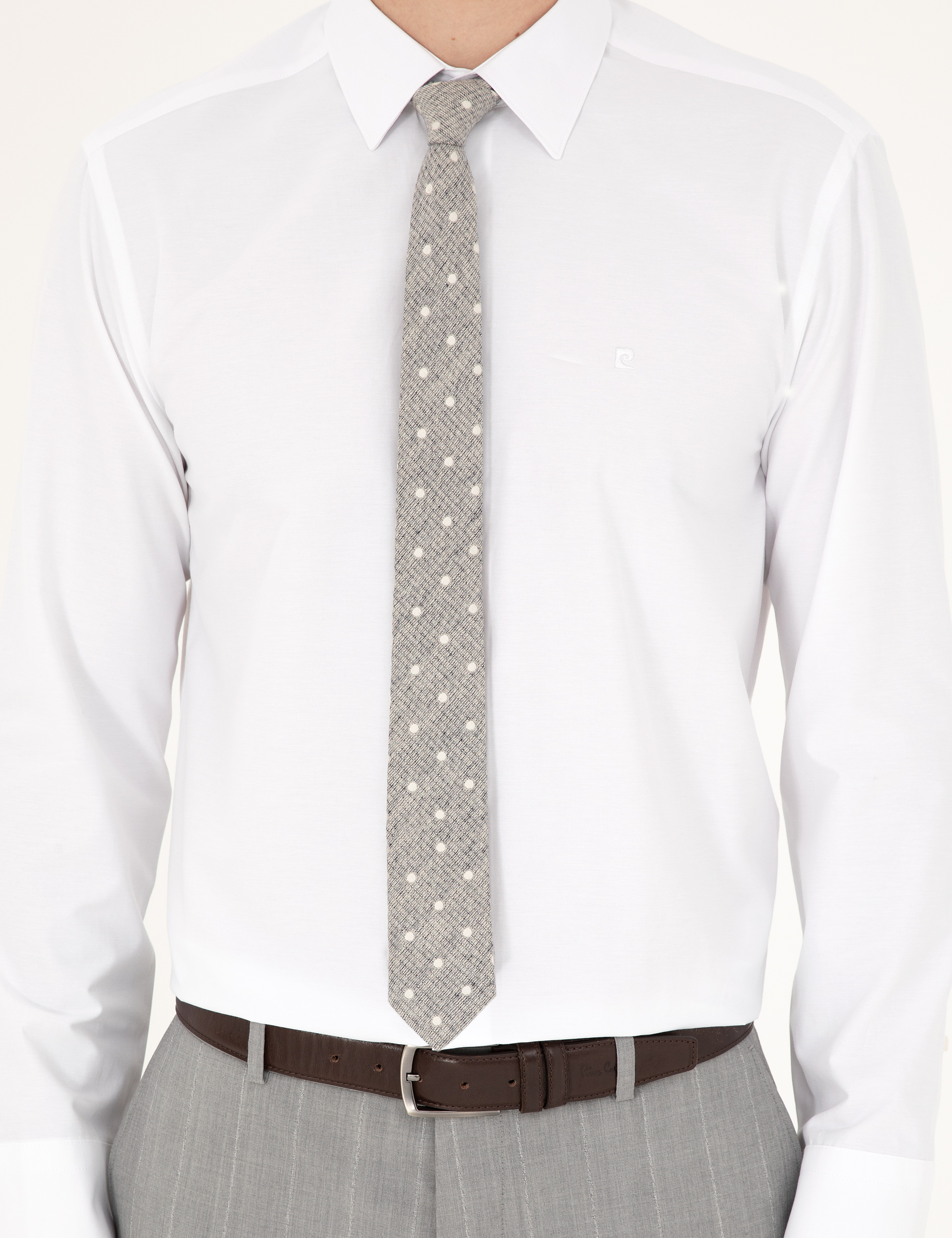 Beyaz Regular Fit Uzun Kollu Basic Gömlek - Image 6