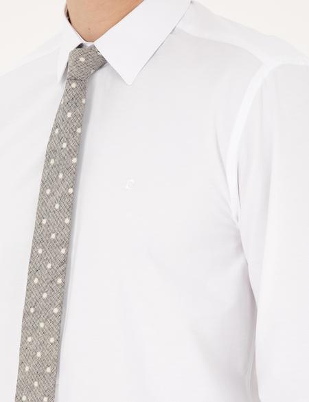 Beyaz Regular Fit Uzun Kollu Basic Gömlek - 50289411011