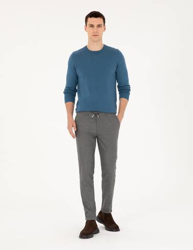 Kobalt Slim Fit Bisiklet Yaka Basic Triko Kazak