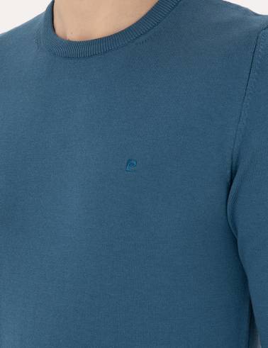 Kobalt Slim Fit Bisiklet Yaka Basic Triko Kazak