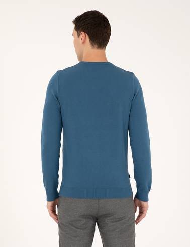Kobalt Slim Fit Bisiklet Yaka Basic Triko Kazak