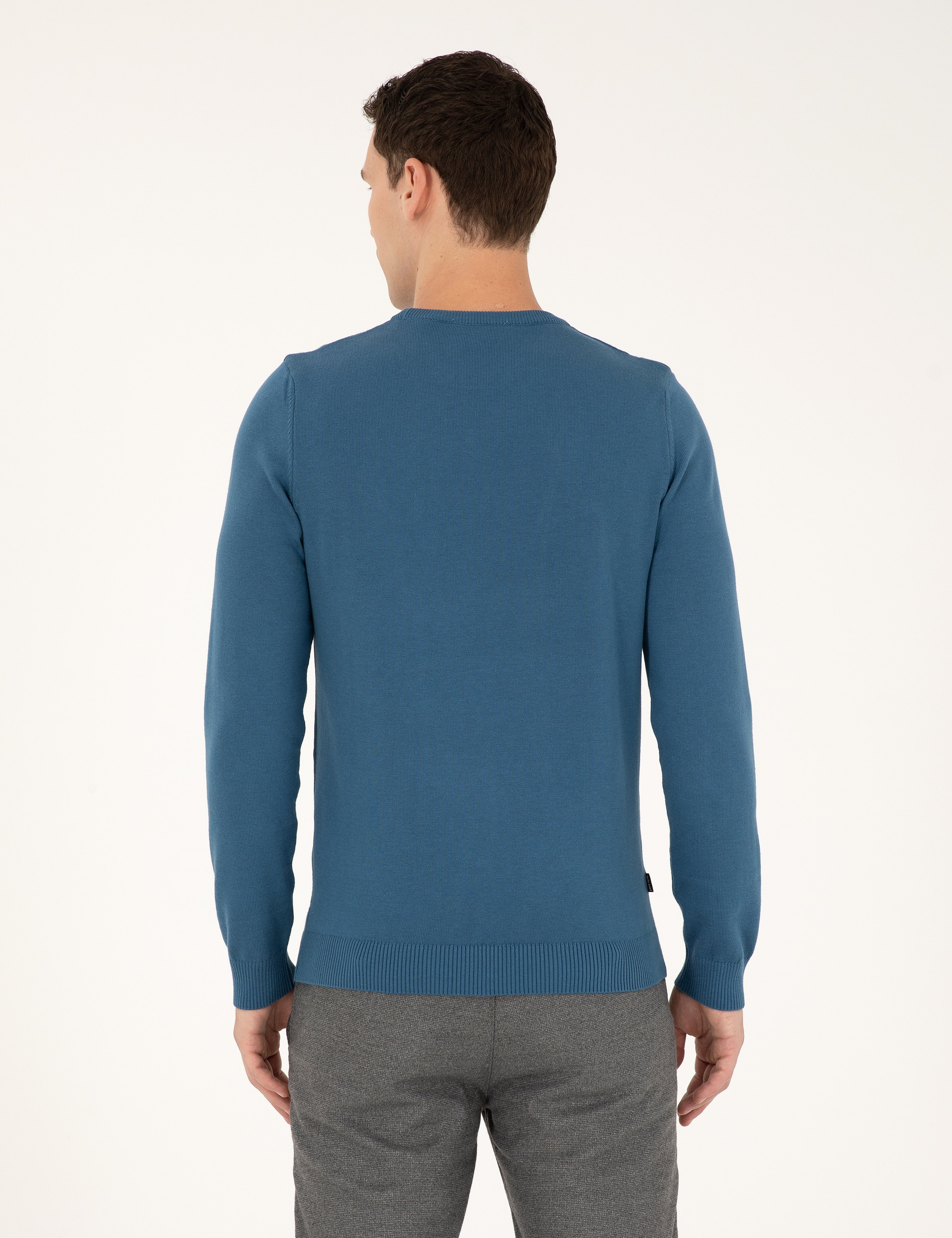 Kobalt Slim Fit Bisiklet Yaka Basic Triko Kazak