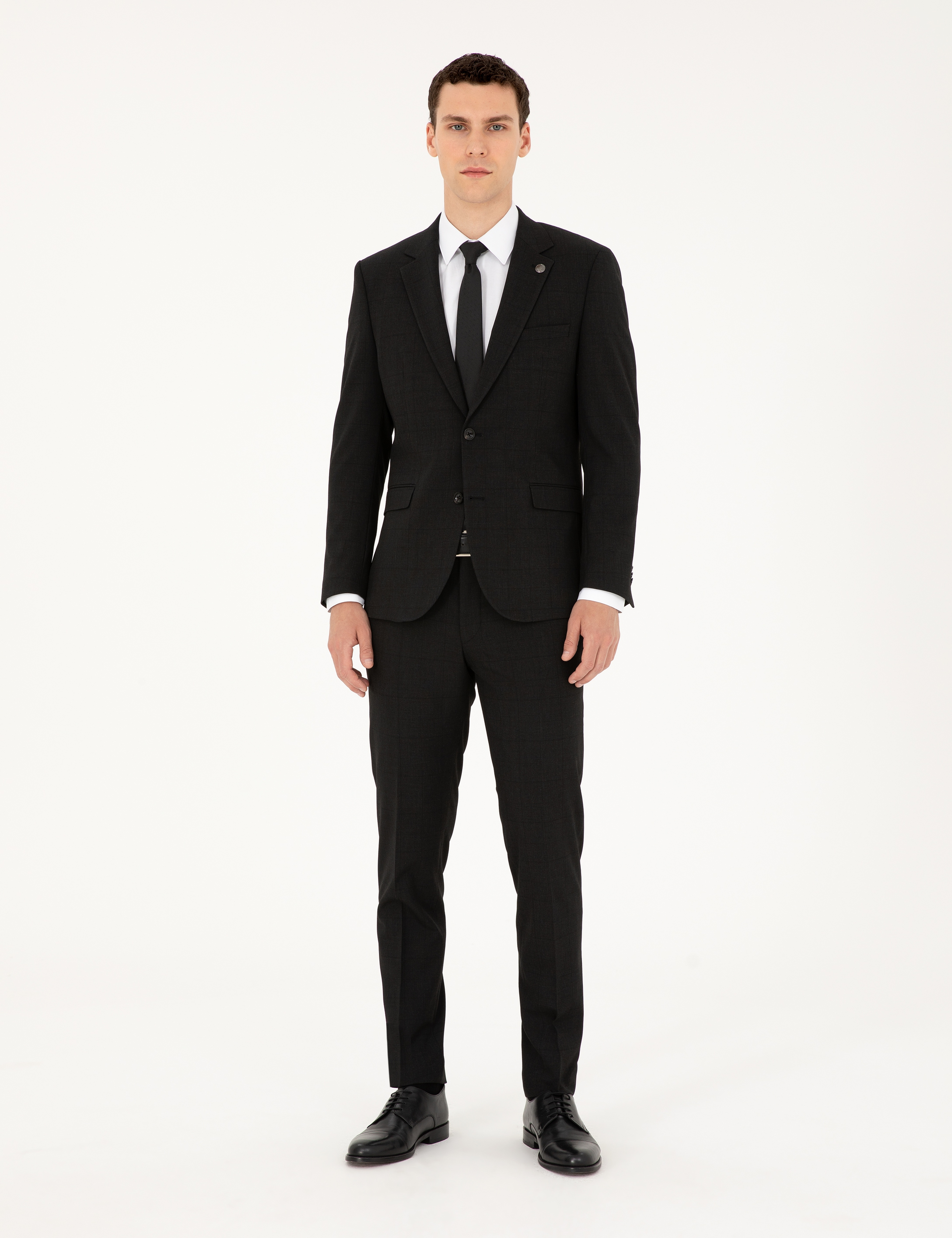Antrasit Extra Slim Fit Takım Elbise
