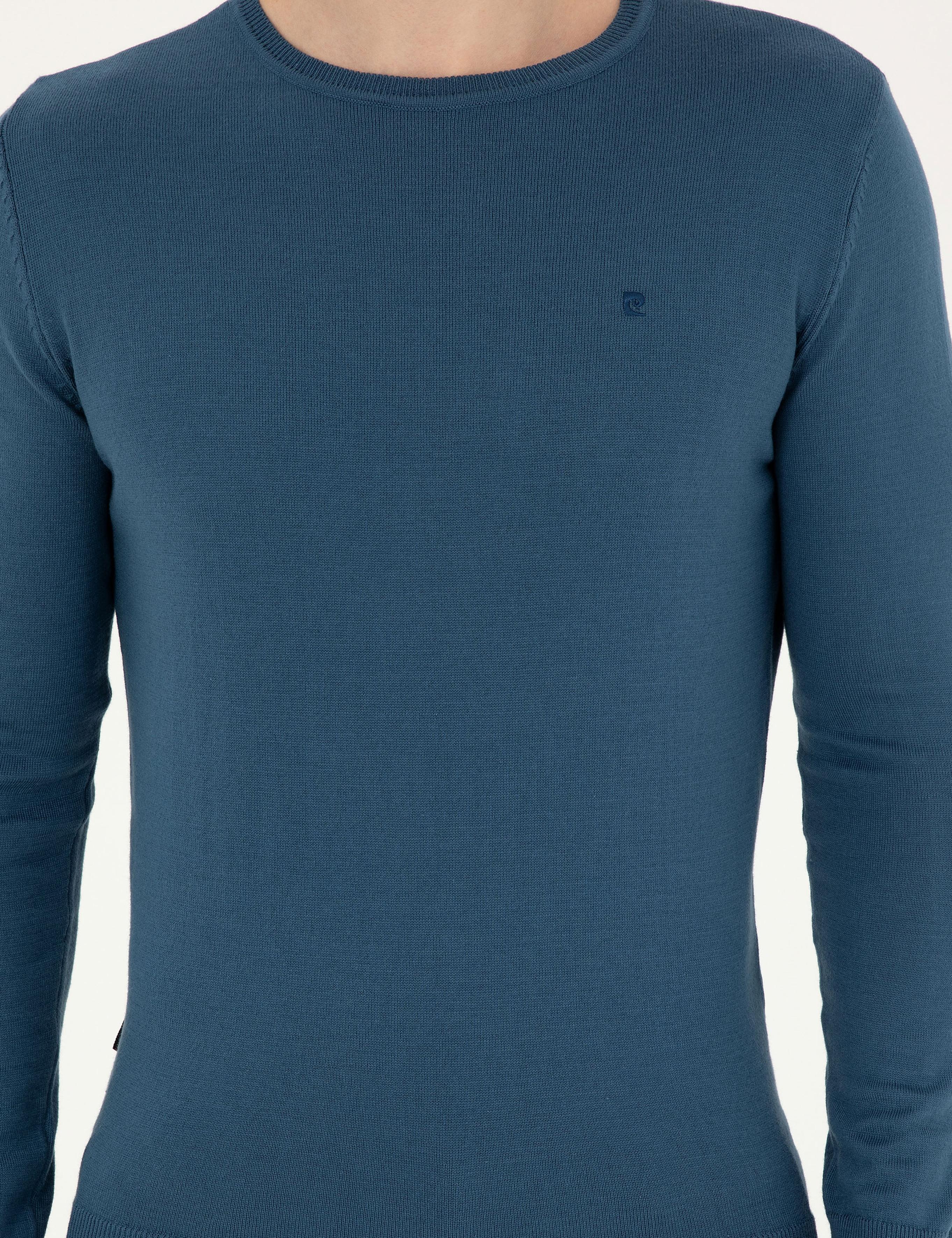 Kobalt Slim Fit Bisiklet Yaka Basic Triko Kazak