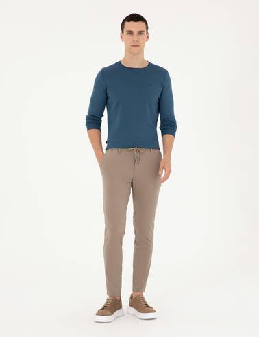 Kobalt Slim Fit Bisiklet Yaka Basic Triko Kazak