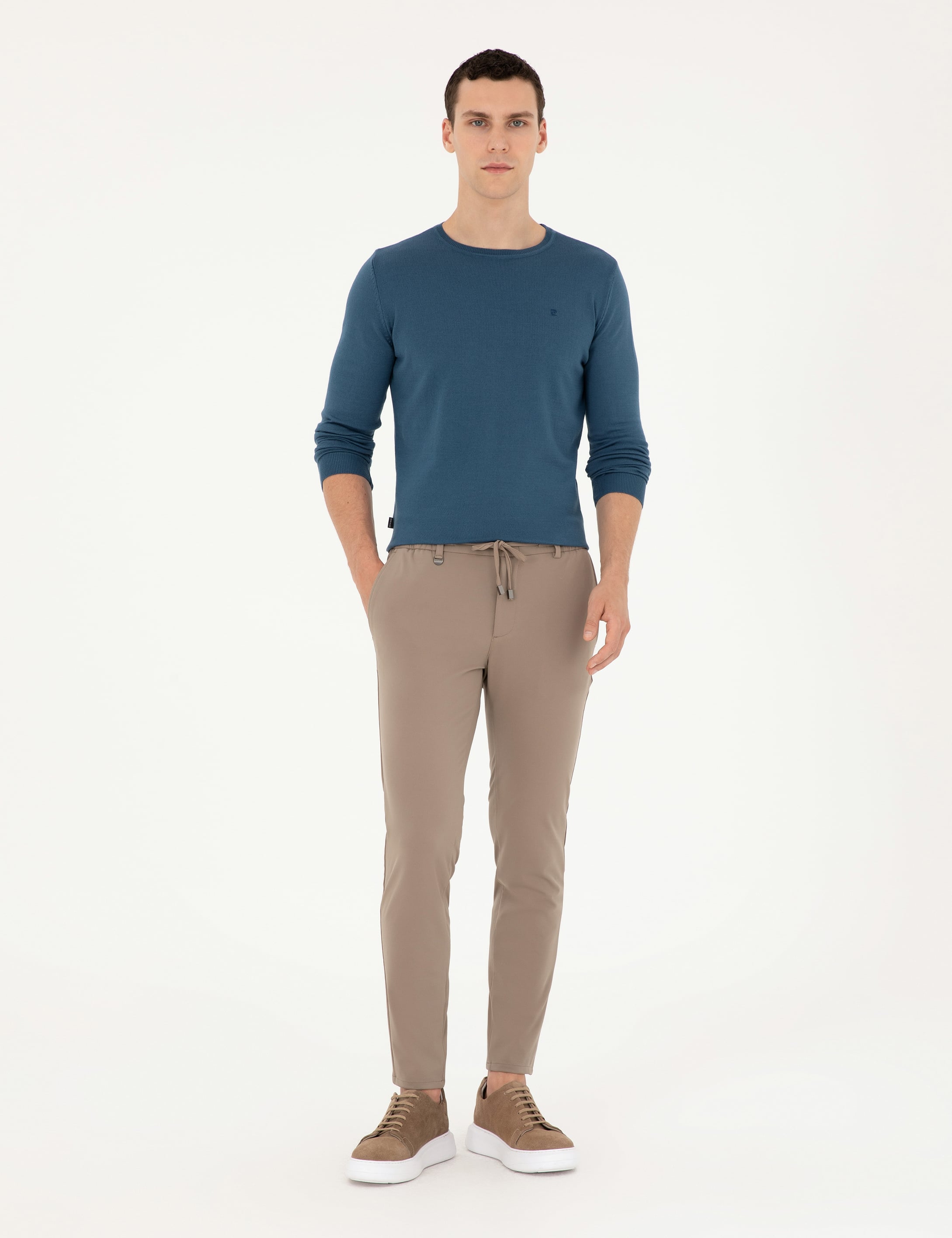 Kobalt Slim Fit Bisiklet Yaka Basic Triko Kazak