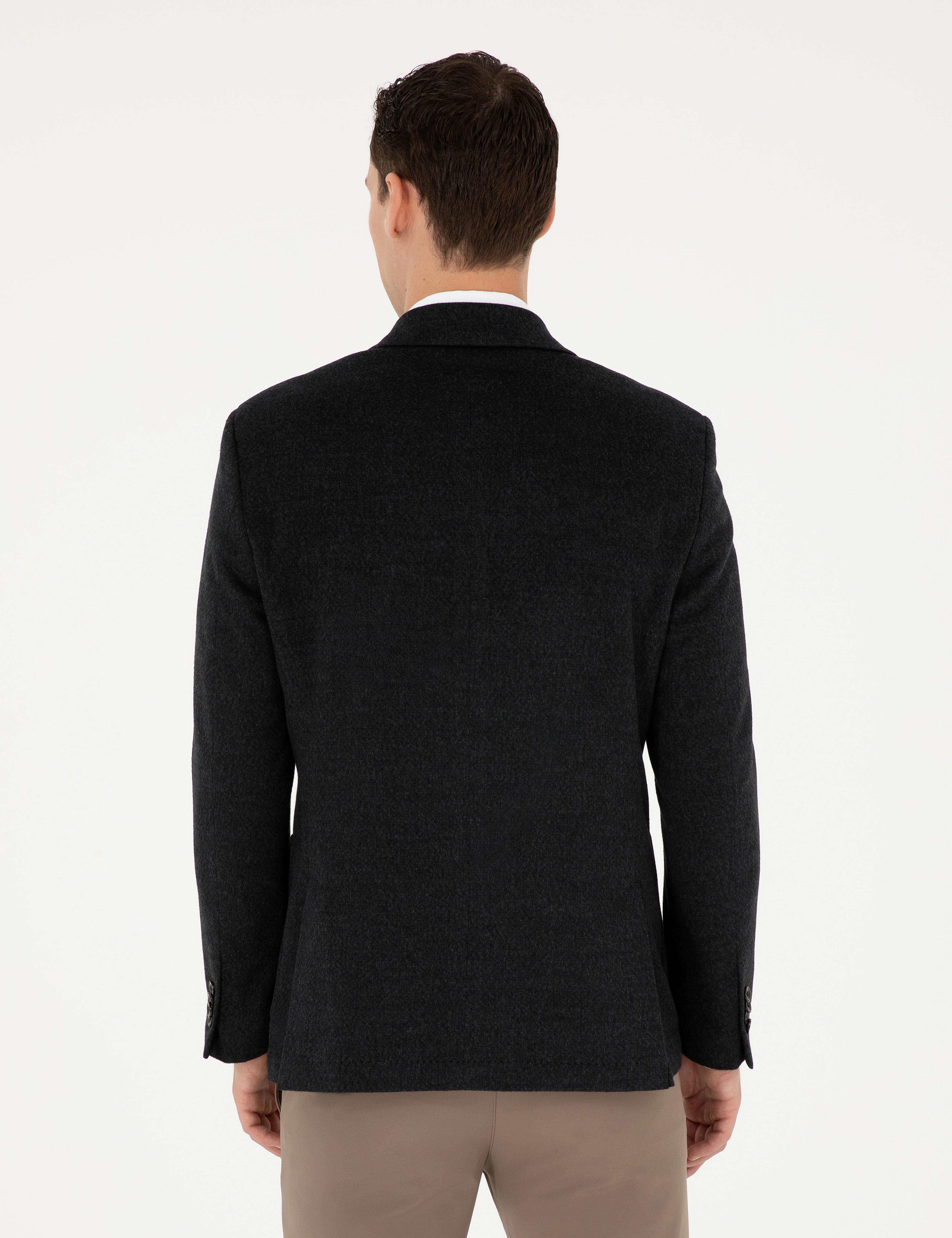 Antrasit Slim Fit Ceket - Image 5