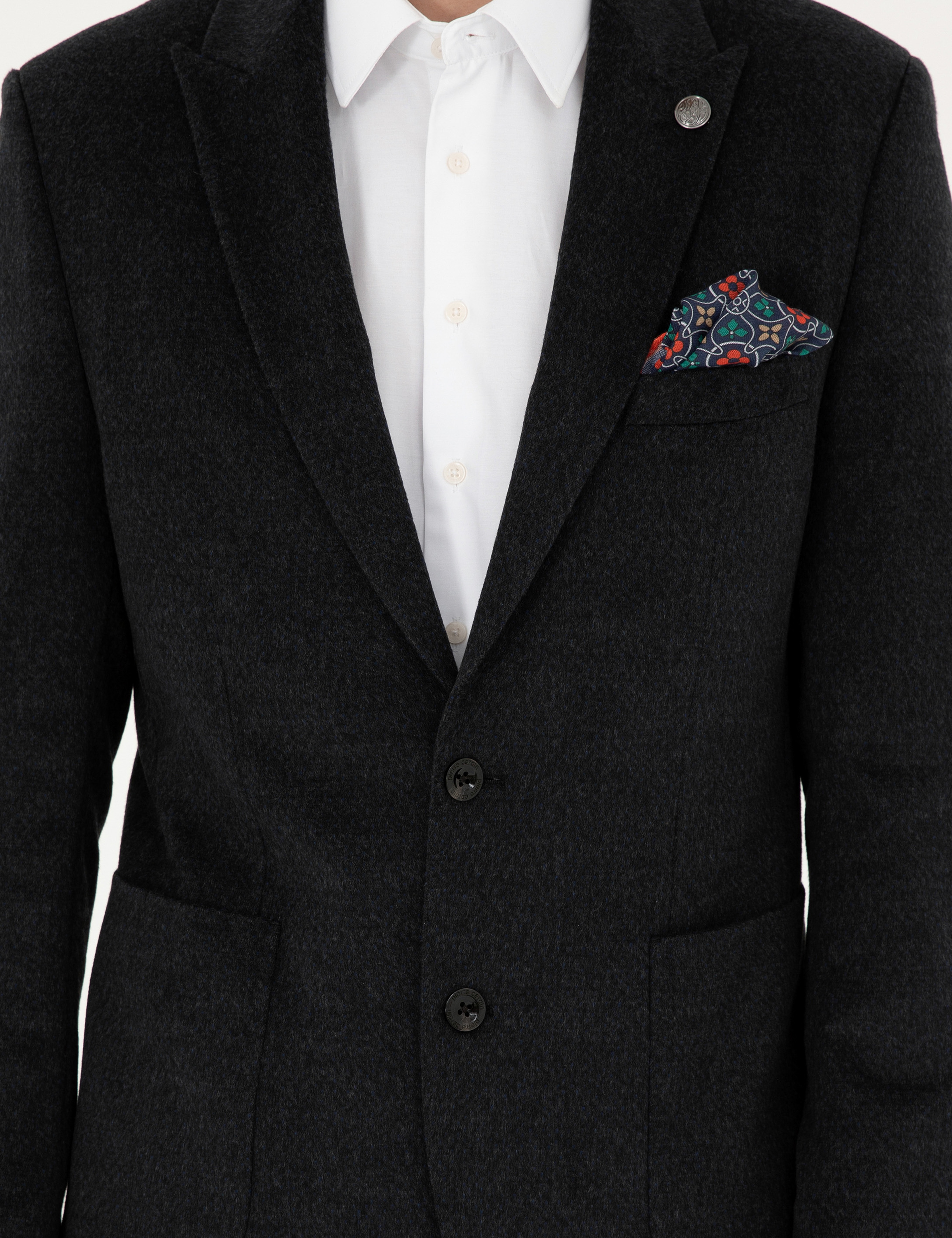 Antrasit Slim Fit Ceket - Image 6