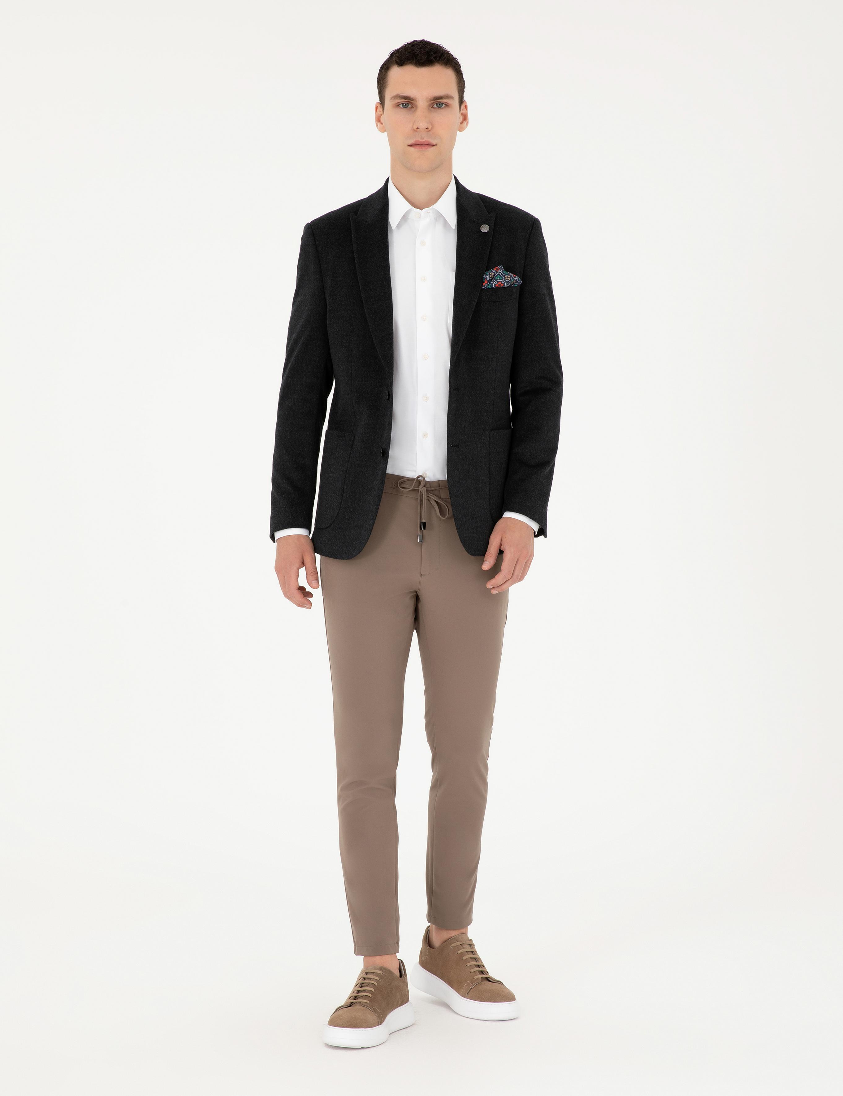 Antrasit Slim Fit Ceket