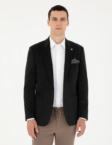 Antrasit Slim Fit Ceket