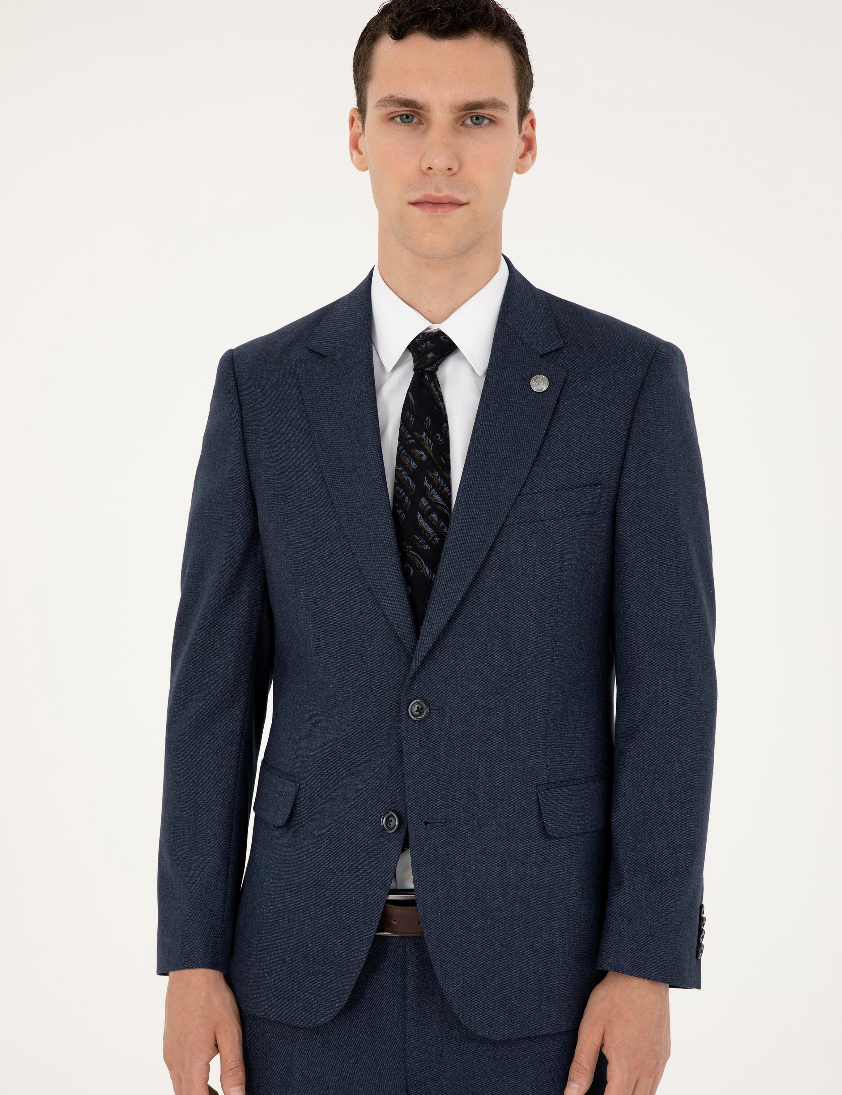 Lacivert Slim Fit Takım Elbise