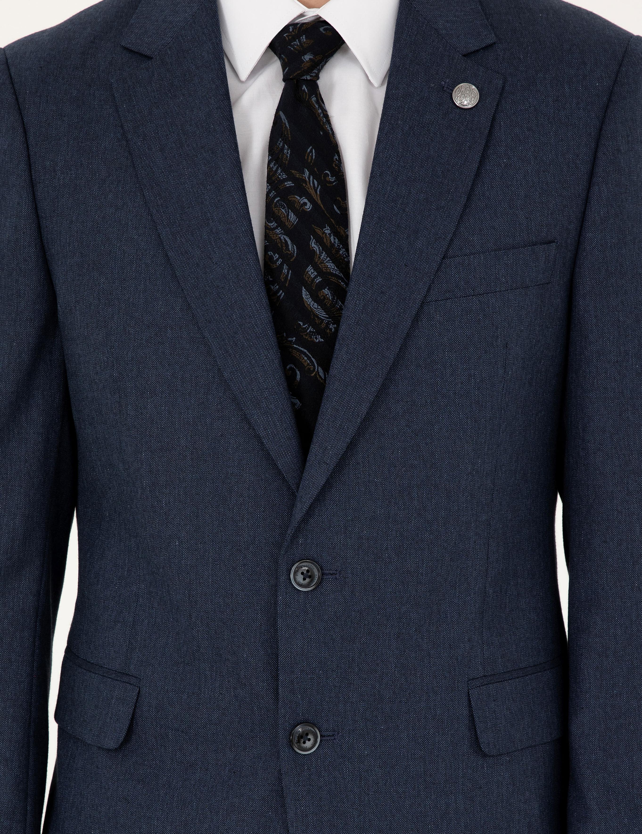 Lacivert Slim Fit Takım Elbise