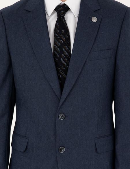 Lacivert Slim Fit Takım Elbise - 50295825014