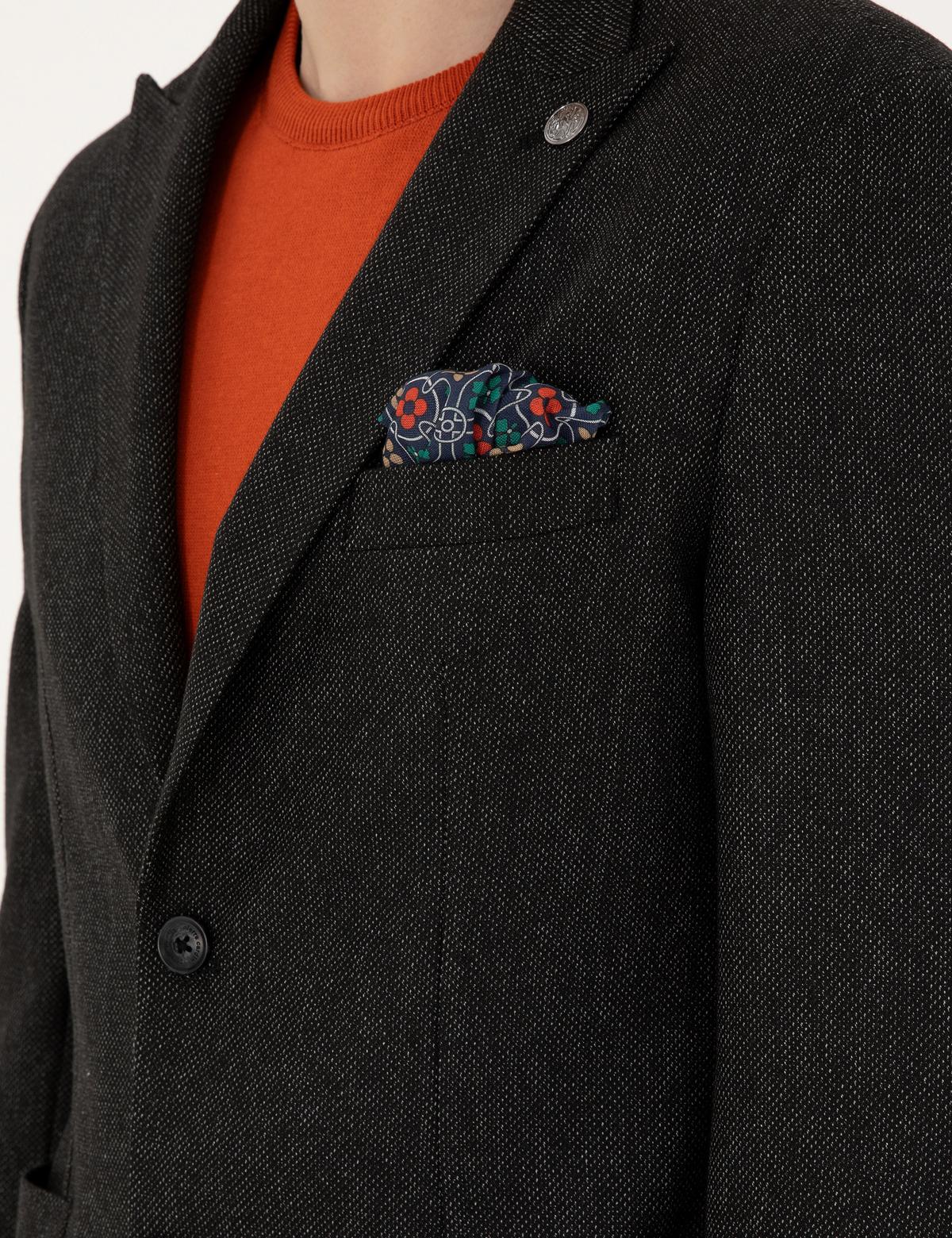 Siyah Slim Fit Ceket - 50292174005