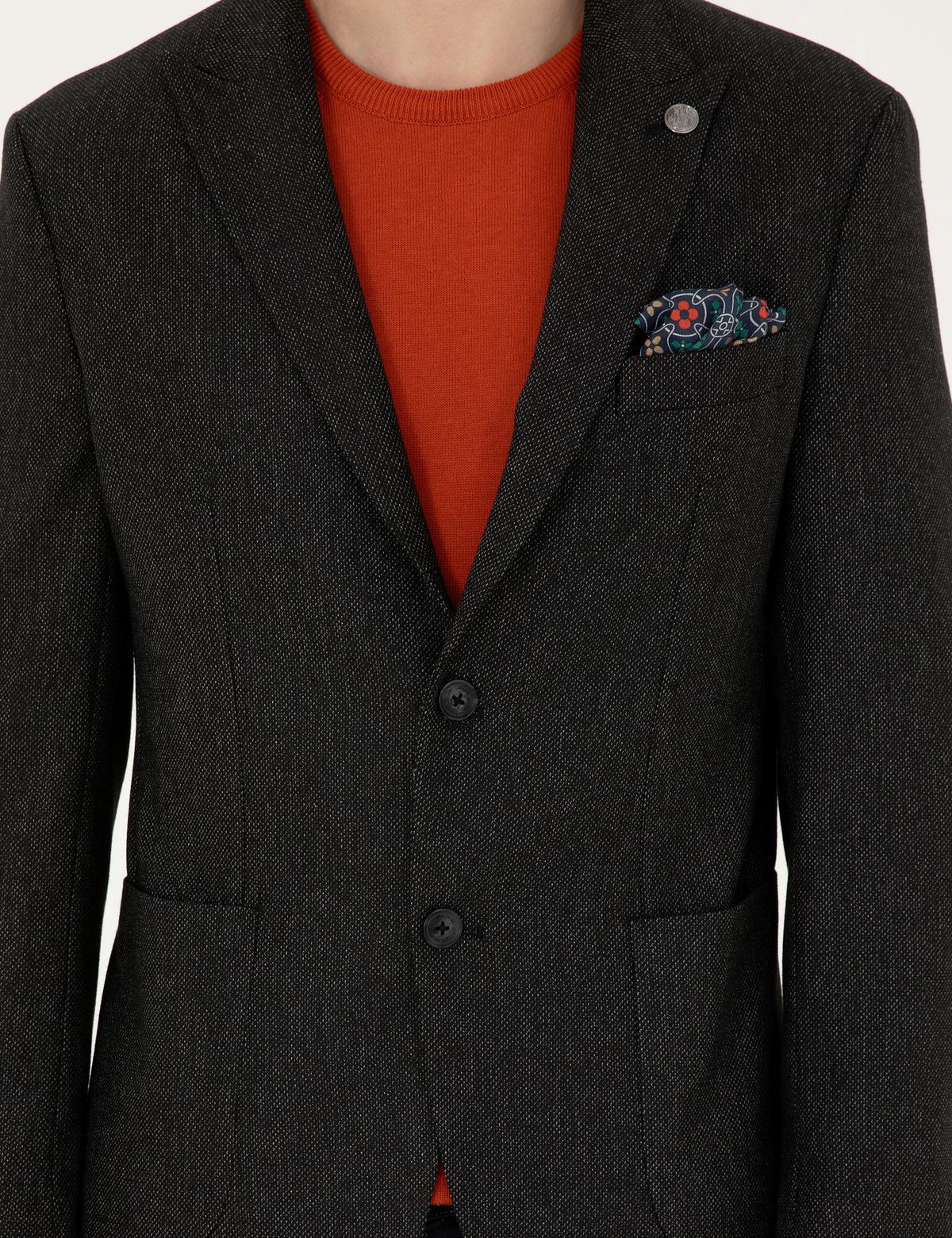 Siyah Slim Fit Ceket - 50292174005