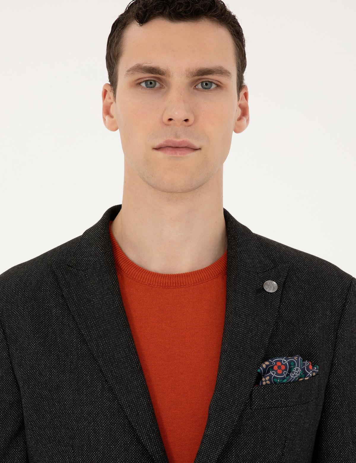 Siyah Slim Fit Ceket - 50292174005