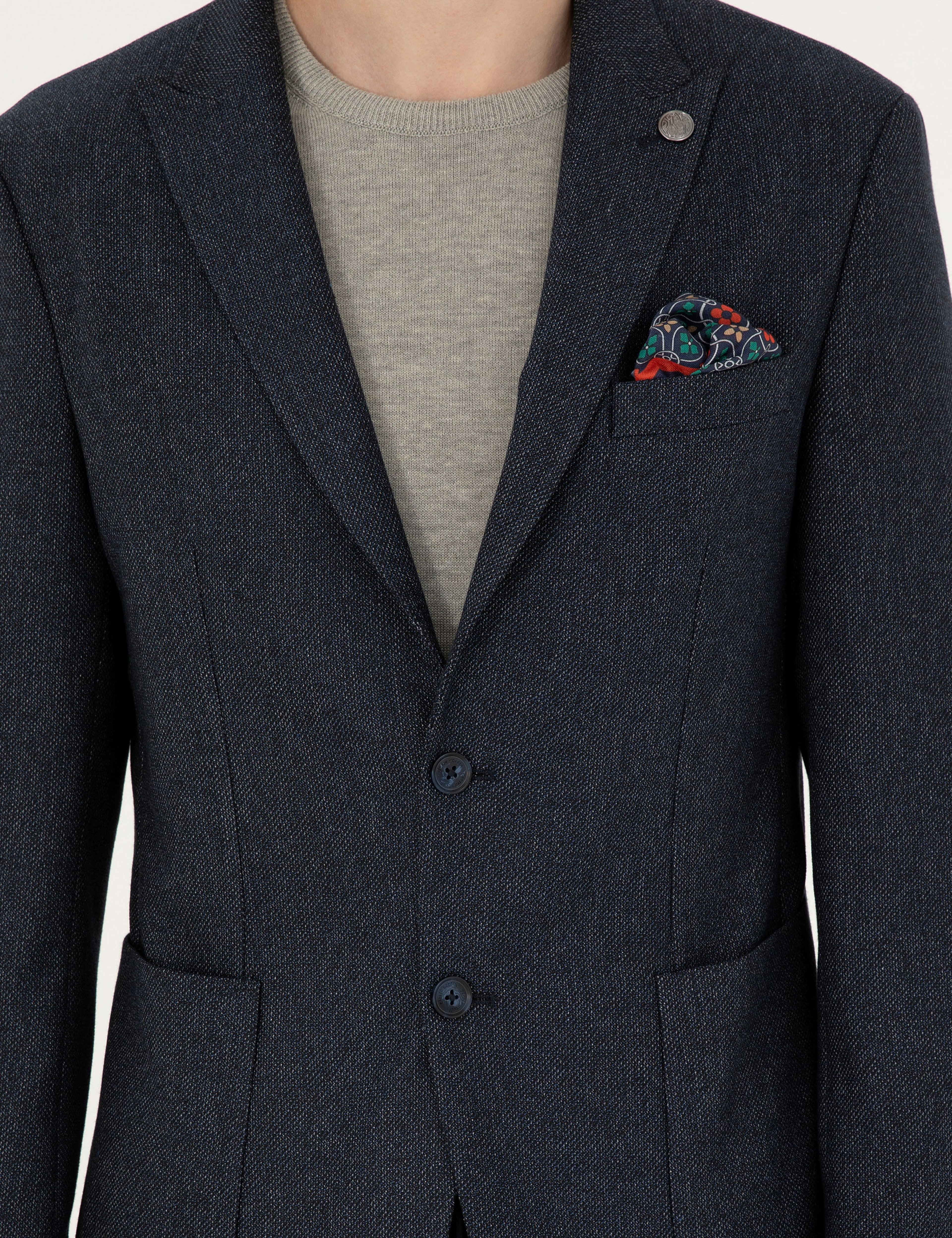 Lacivert Slim Fit Ceket