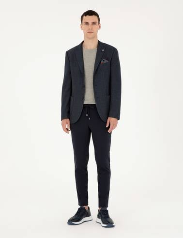 Lacivert Slim Fit Ceket