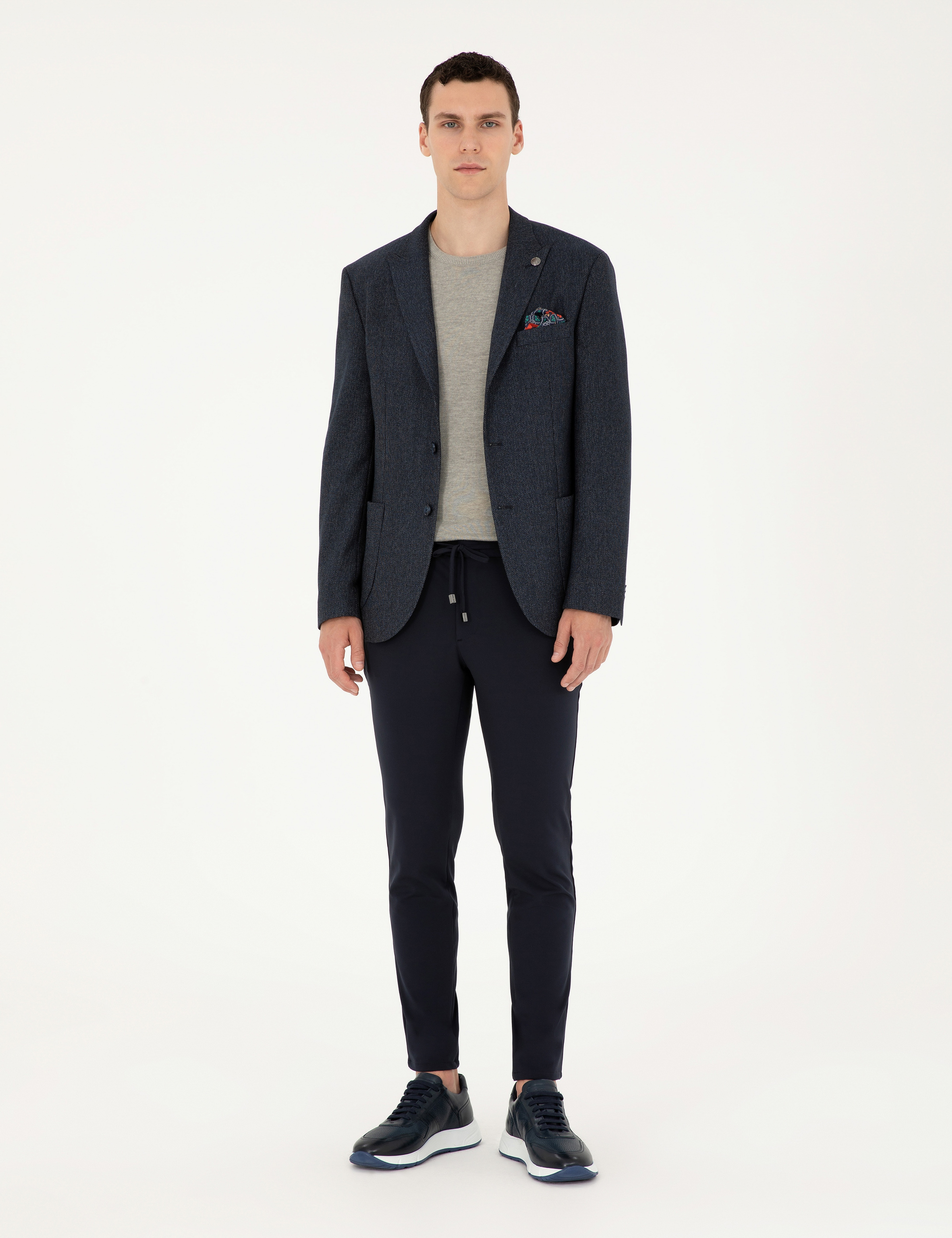 Lacivert Slim Fit Ceket - Image 4