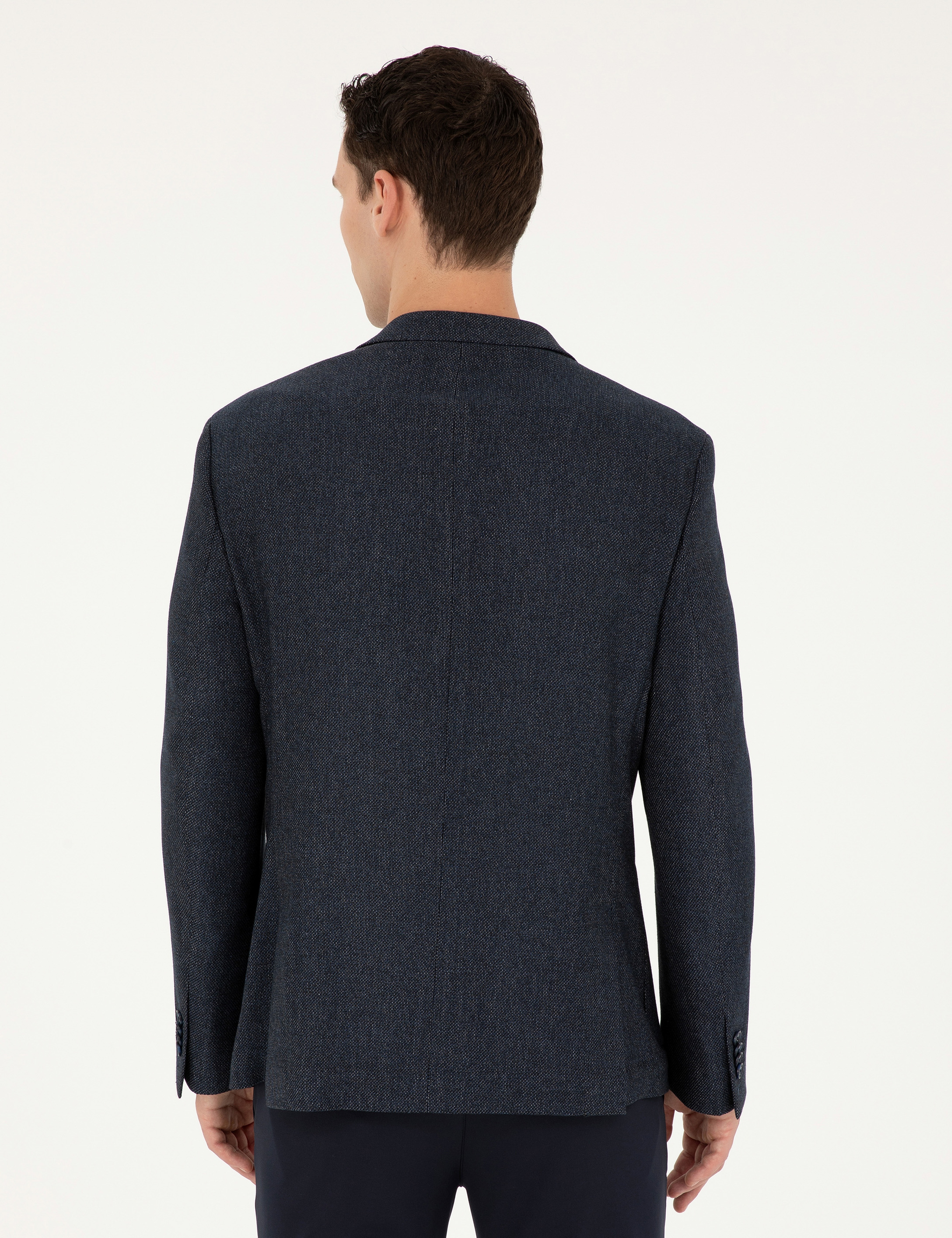 Lacivert Slim Fit Ceket - Image 5